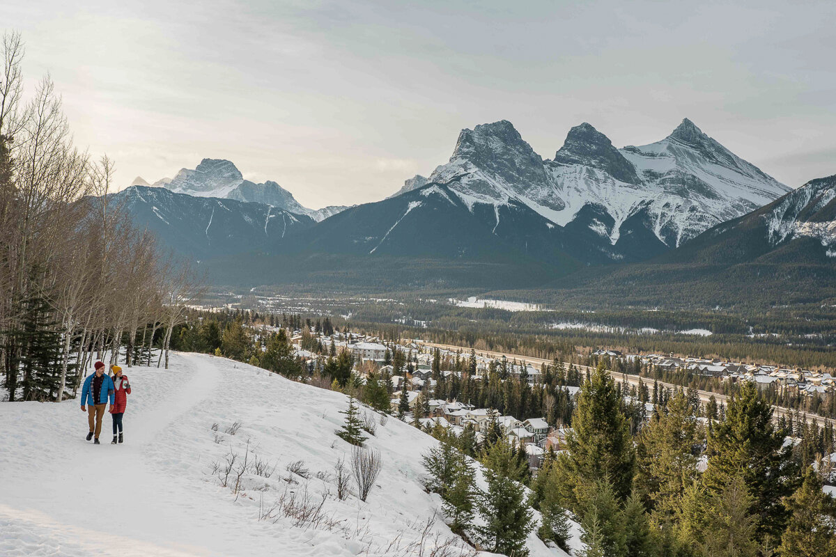 Snowshoeing or winter walking