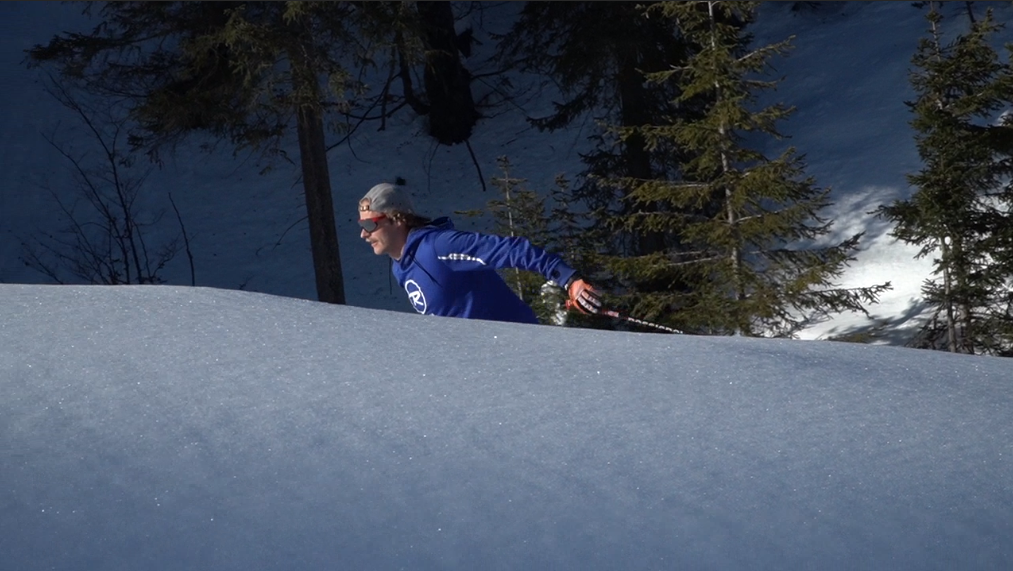 Playing on skis in Seefeld