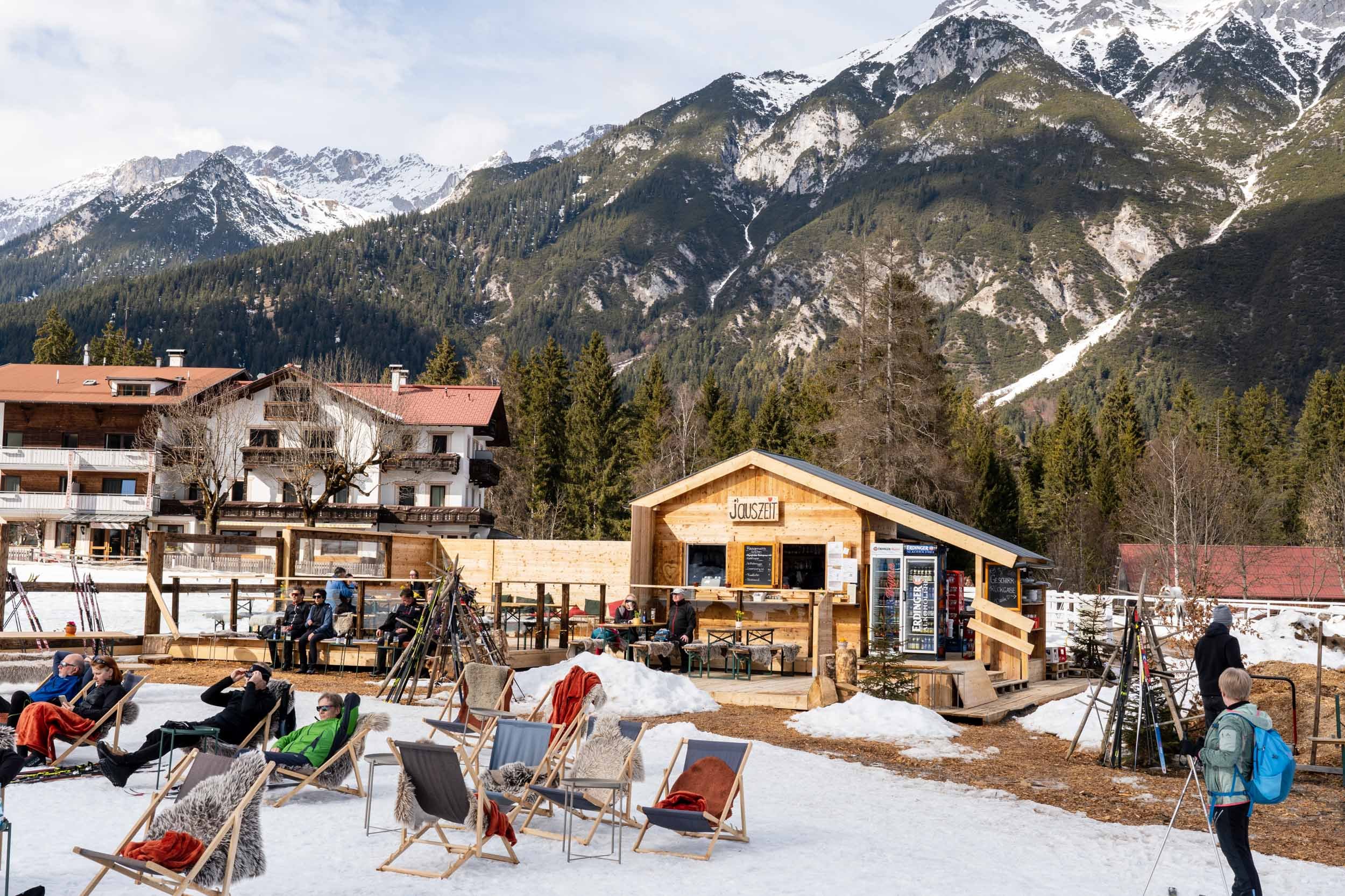  Pull into a trailside hut in Seefeld where you can find Aperol Spritzes and other traditional Austrian fare 