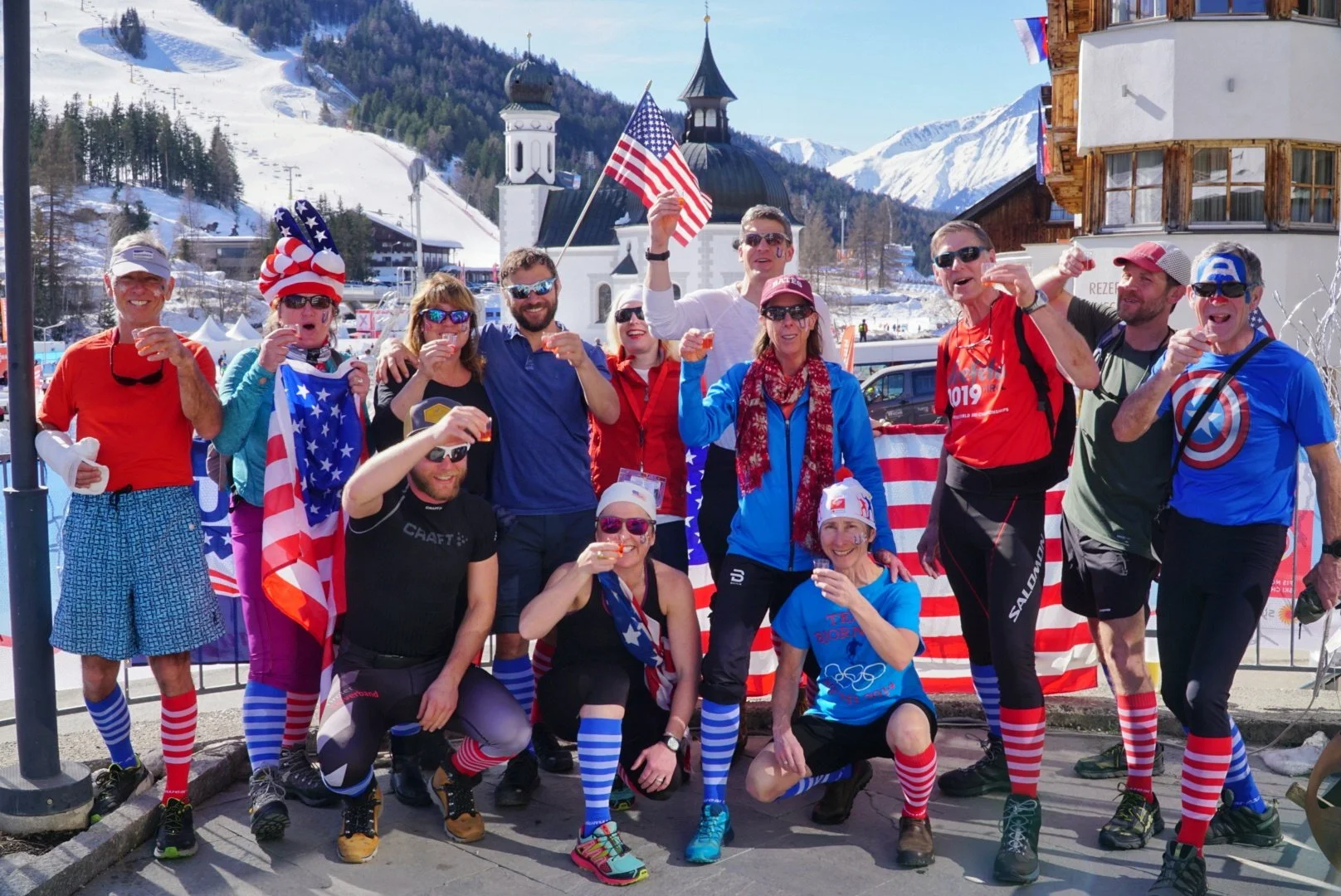 Getting into the spirit of things with a toast of local spirits at the 2019 Seefeld World Champsionships.jpeg