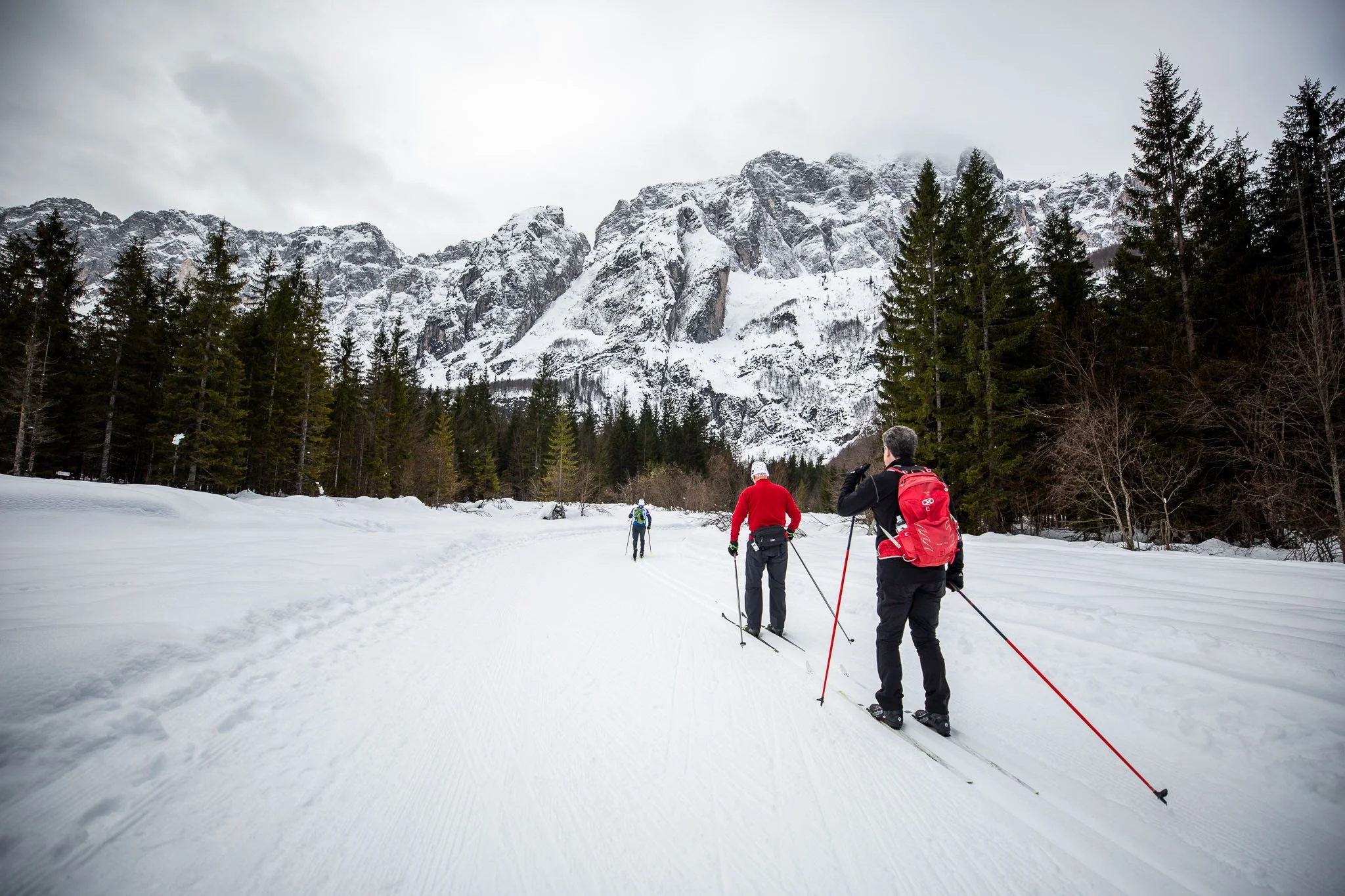 Skiing in both Slovenia and Italy