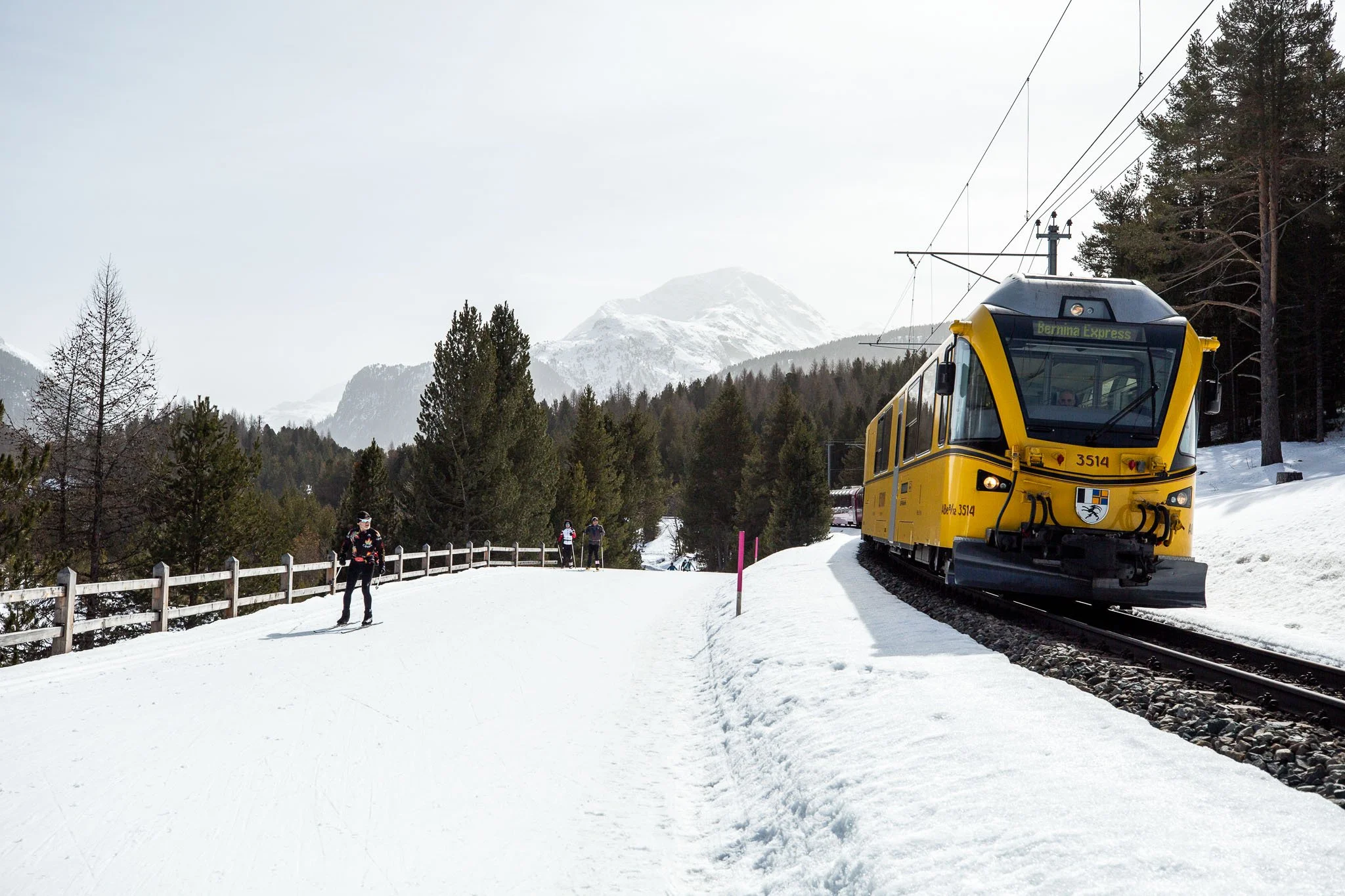Train ride on the famed Bernina Express UNESCO World Heritage railway