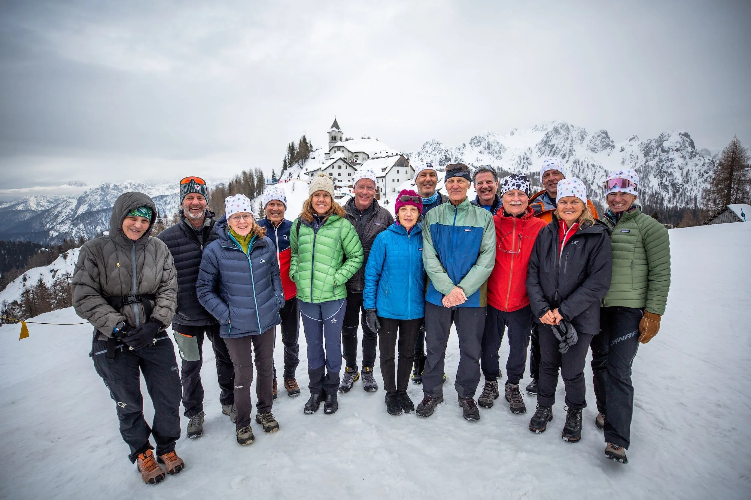 Lumi guests enjoying views at Monte Lussari