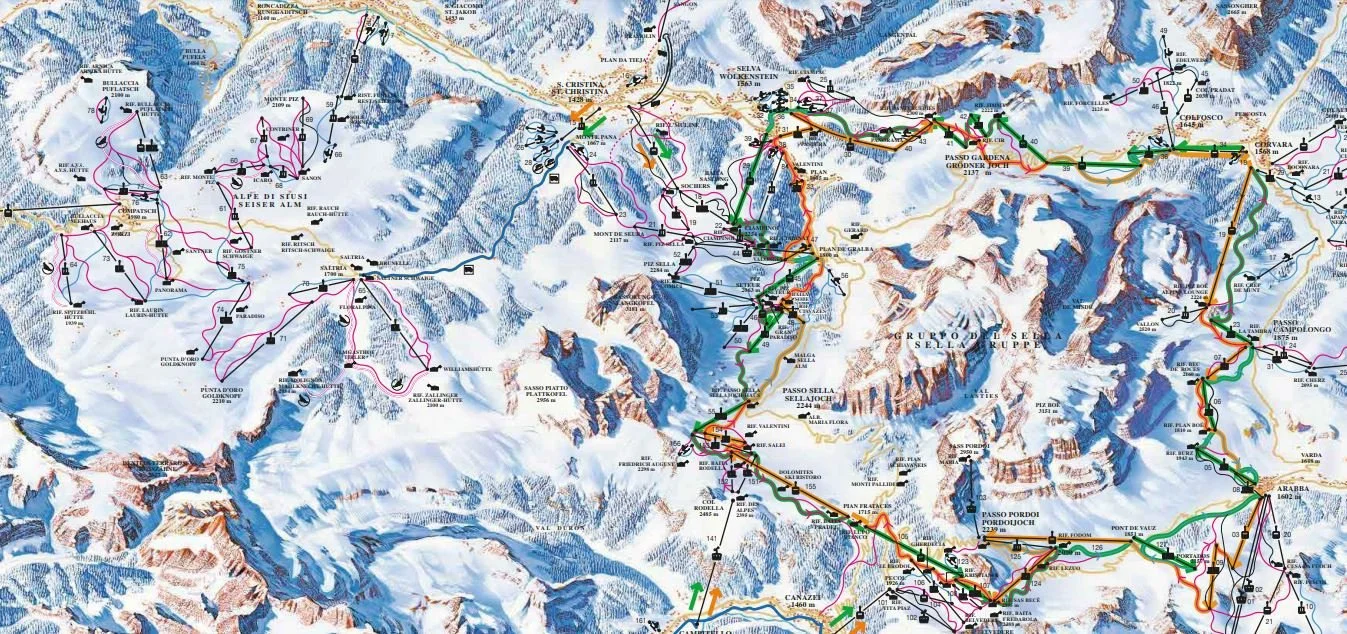 Tuesday - Alpine Skiing on the Sella Ronda