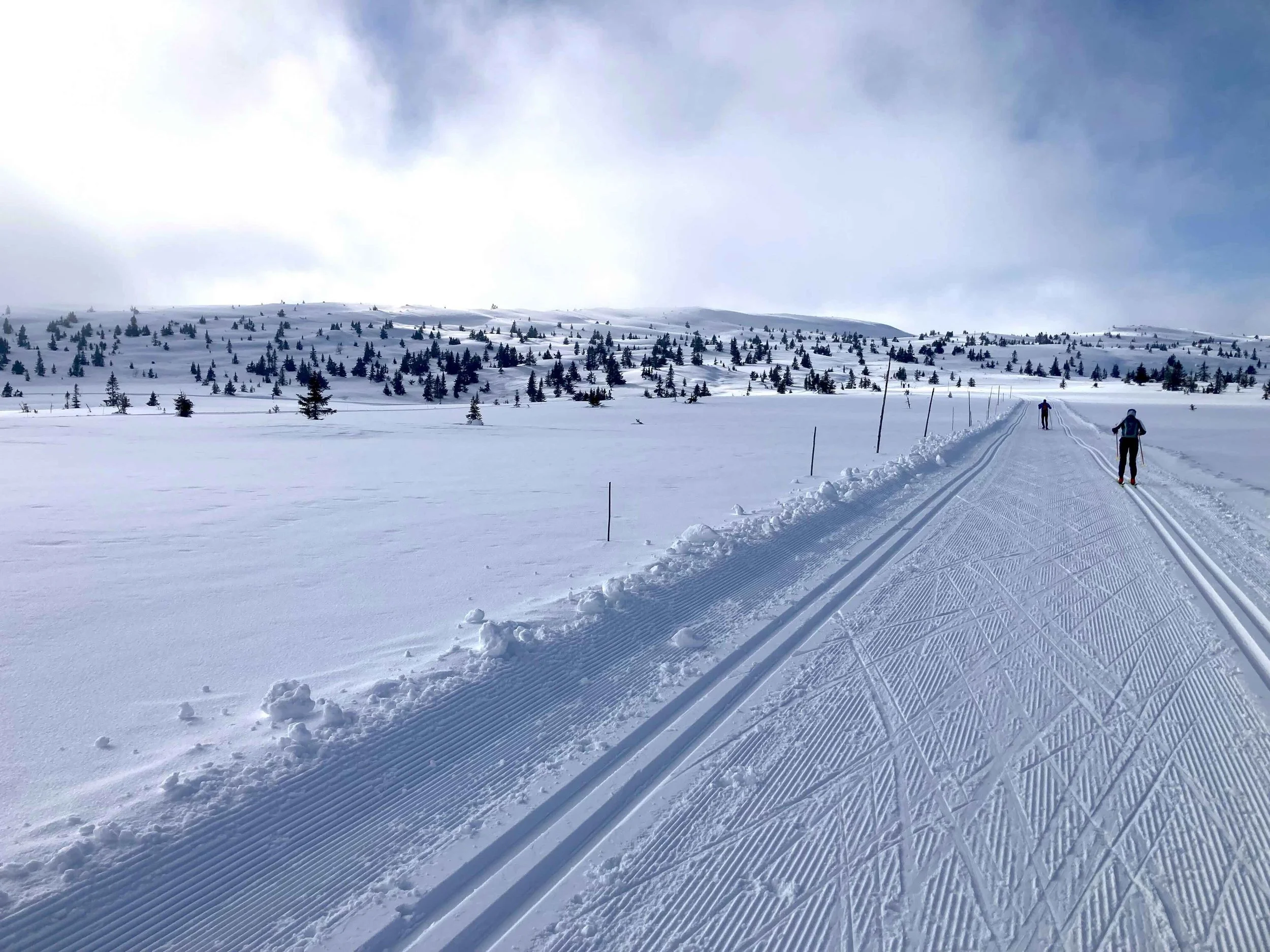 Snow-covered Norwegian landscape creating a paradise for cross-country skiing