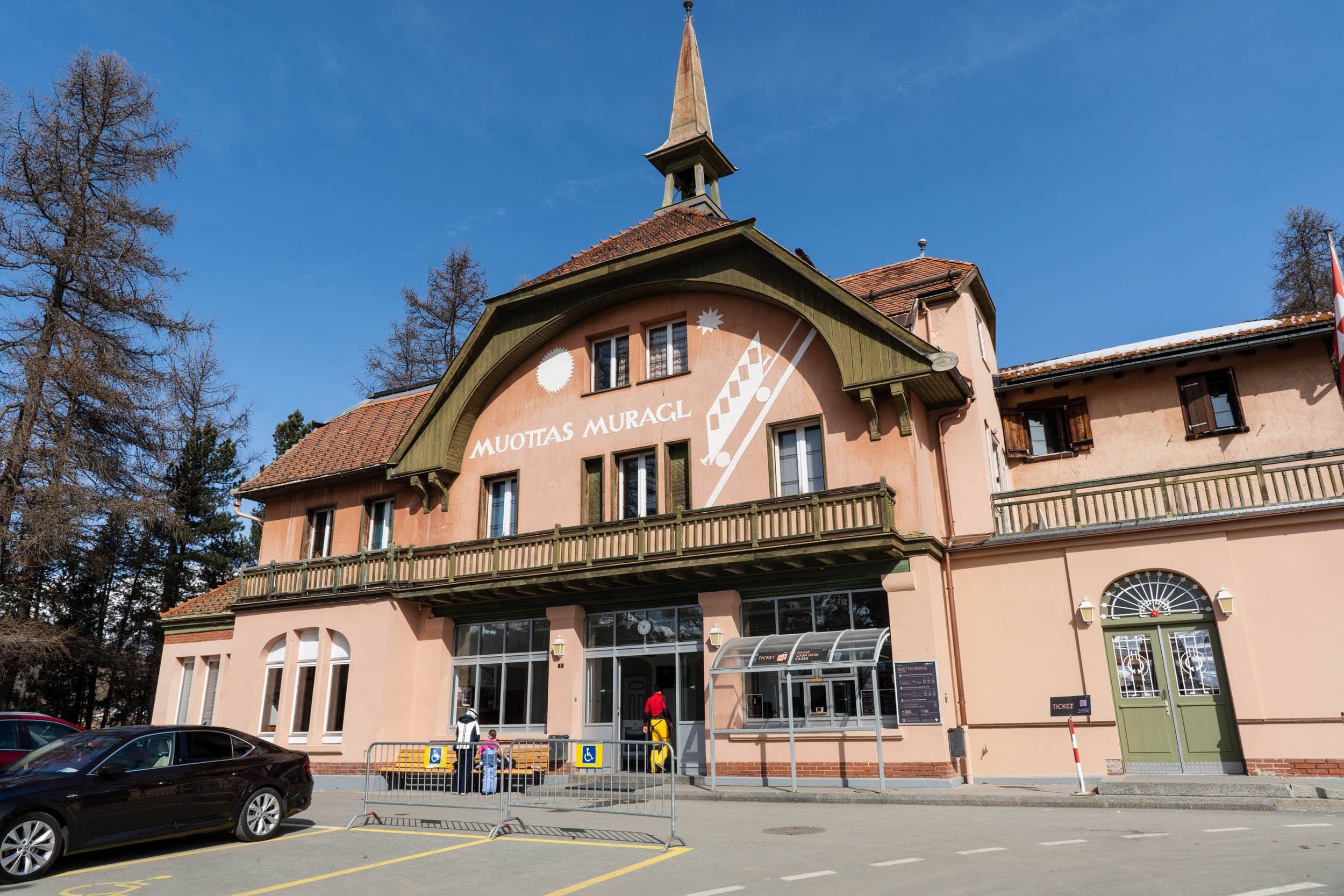 Base station of Muottas Muragl funicular railway