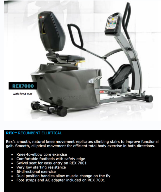 Total Body Recumbent Elliptical Scifit Rex7000 SCIFIT REX7000