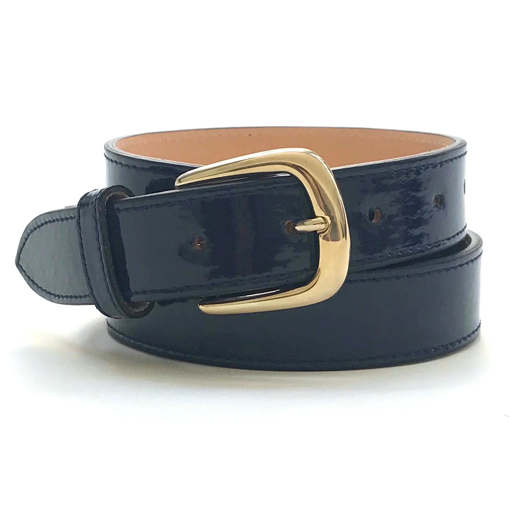 navy patent belt