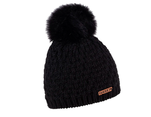 Cappello Linda Con Pompon In Finta Pelliccia, Lavorato A Maglia, Vegan, Caldo E Alla Moda, 20 Colori