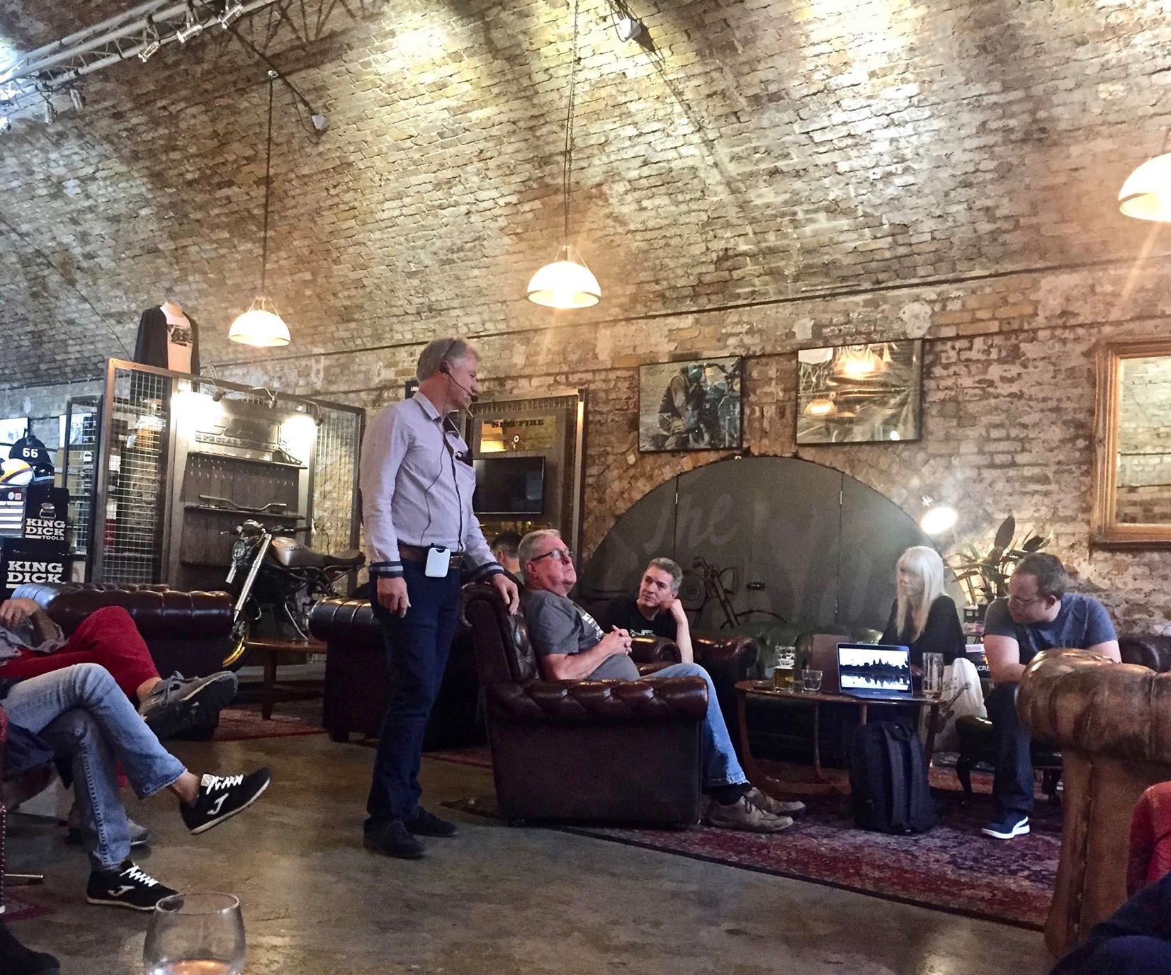 Celebrating the end of my journey at the Bike Shed, 23 September 2018.