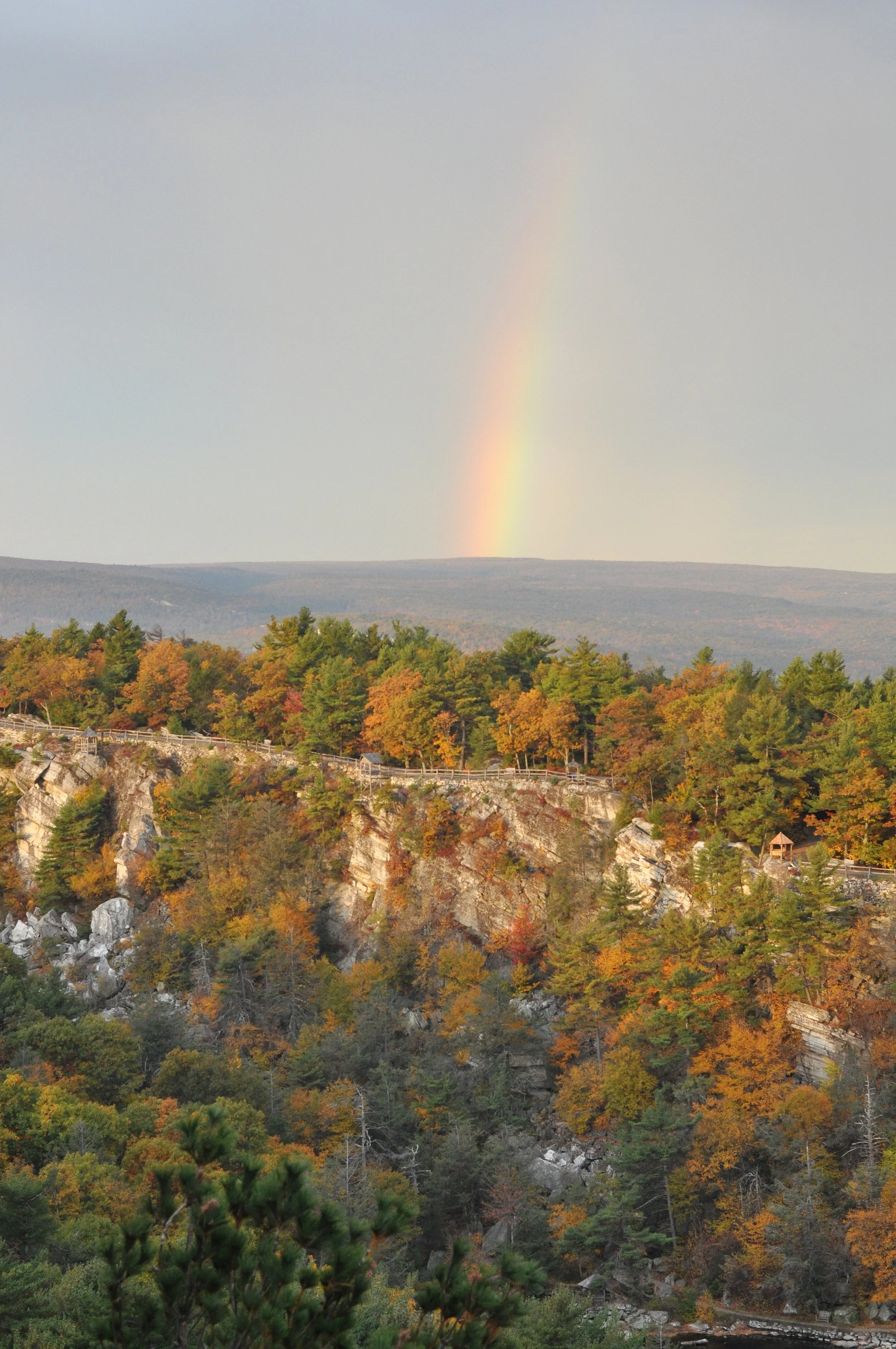 A surprise morning rainbow over the Hudson Valley