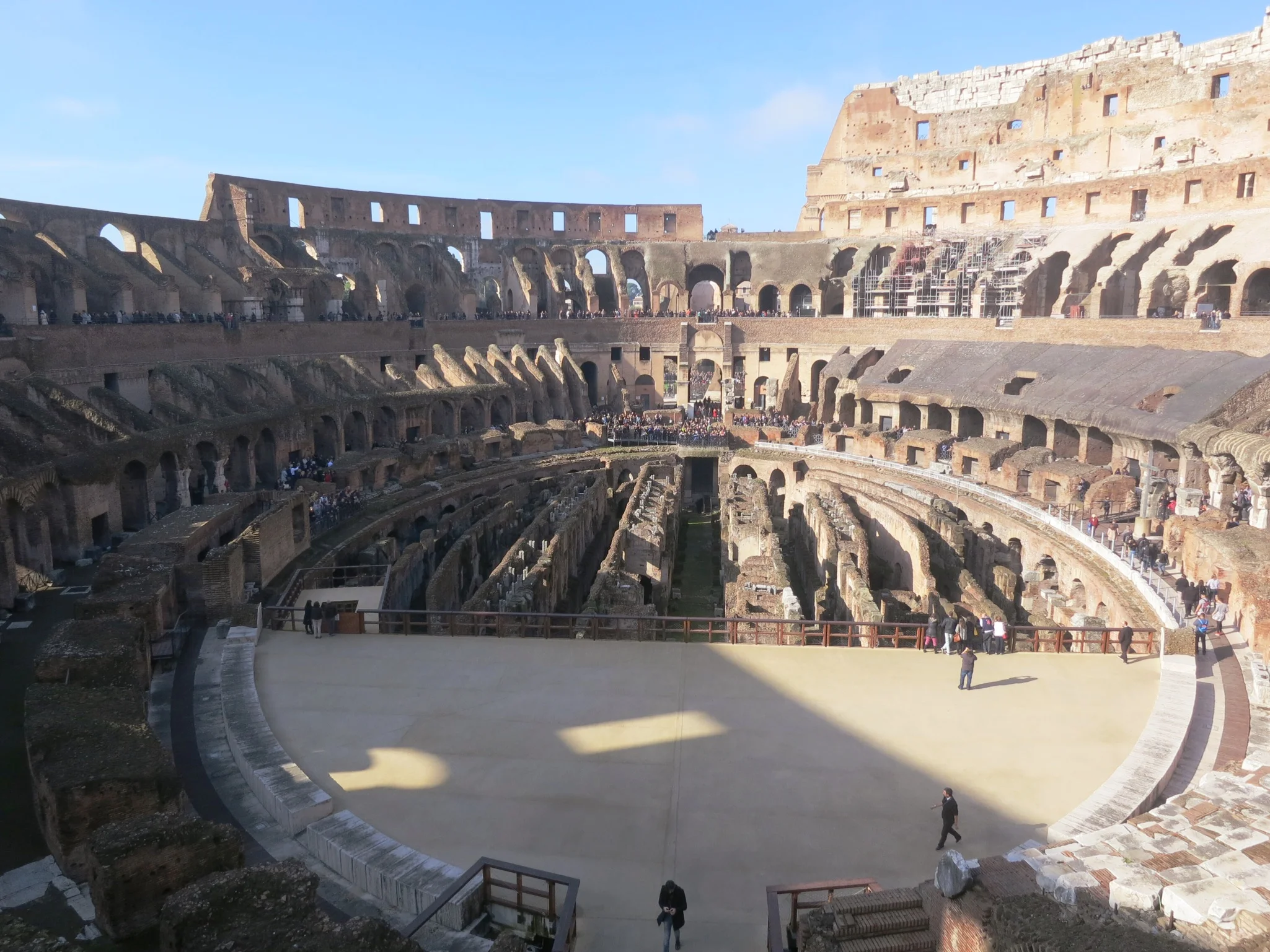 The interior of the Colosseum in Rom, Italy is a staggering sight.