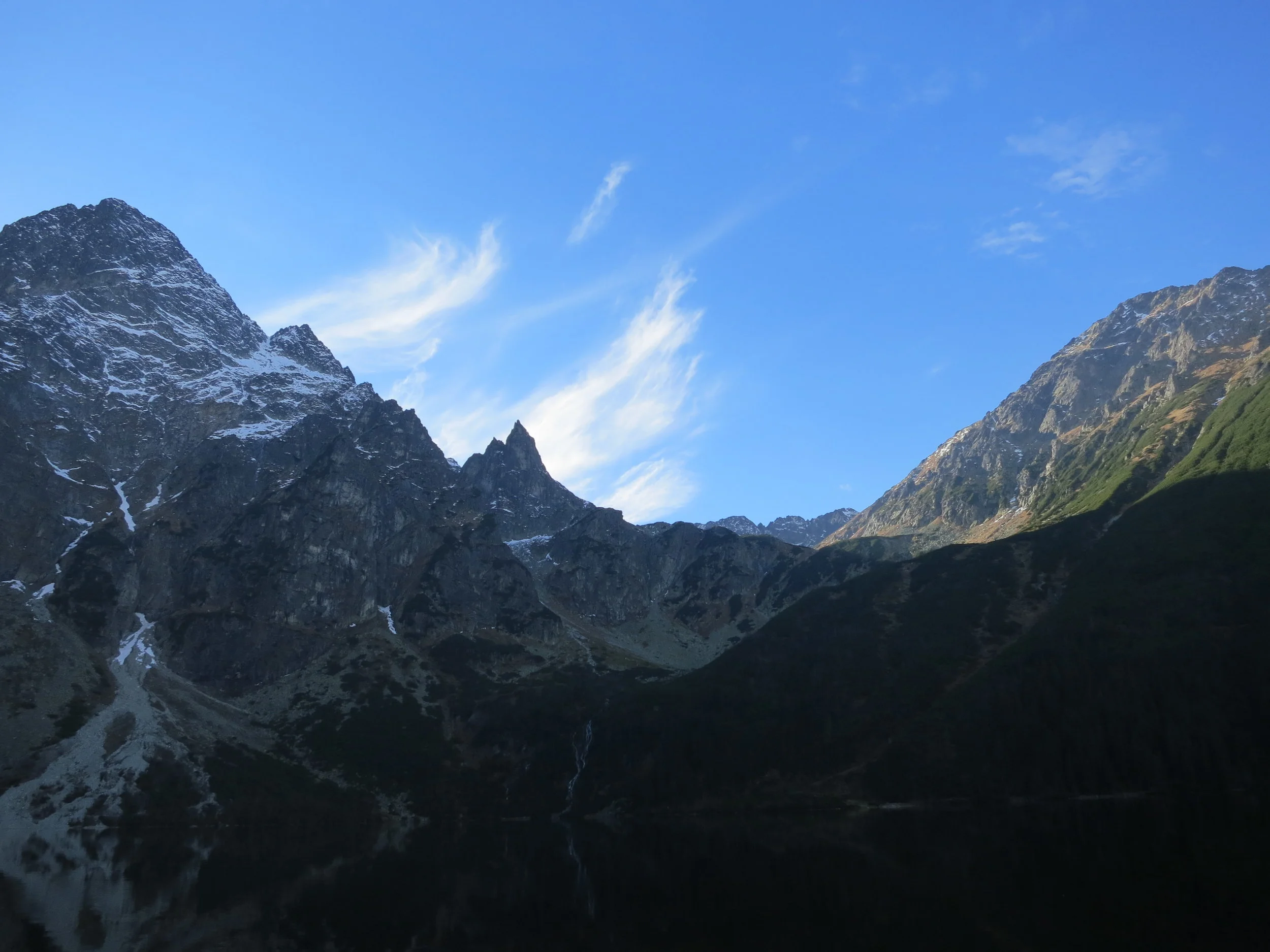 A view of Mount Rys, the tallest peak in the Polish Tatra Mountains. 