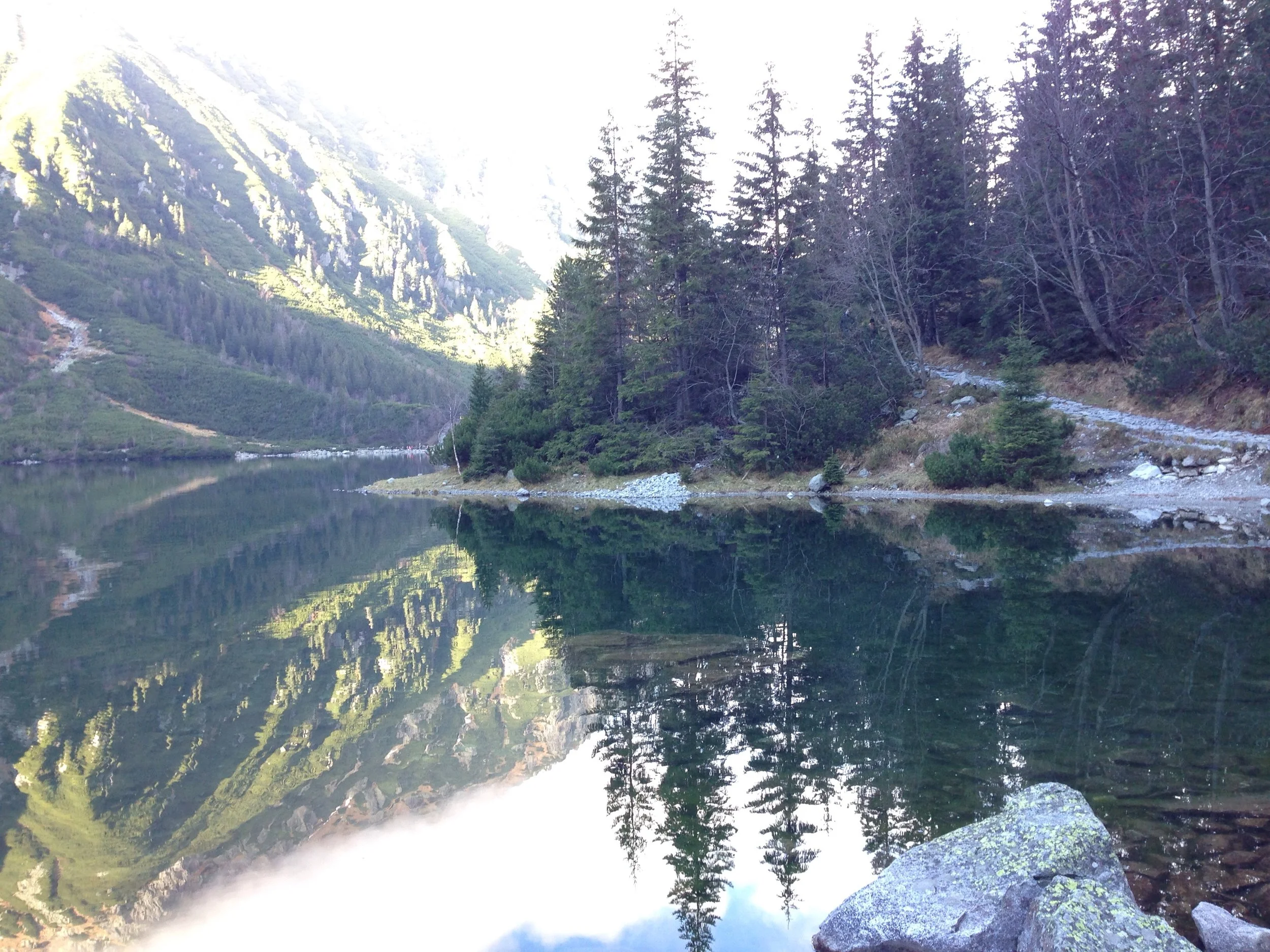 Reflections in Morski Oko, in the Tatra Mountains