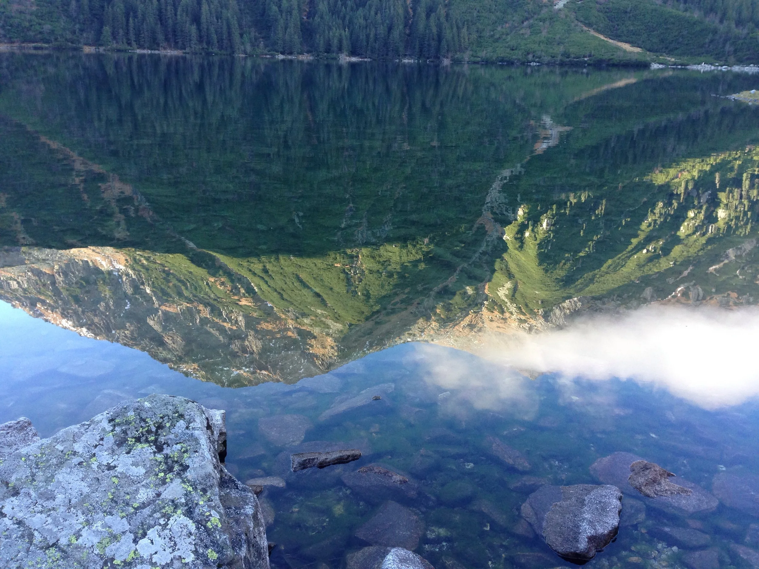 The Tatra Mountains reflected in Morski Oko, "The Eye of the Sea" 