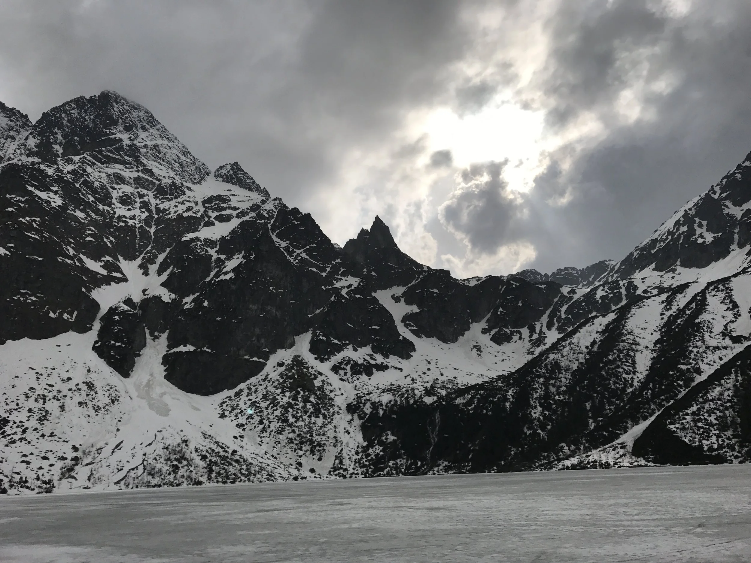 Cloudy skies over the Tatra Mountains