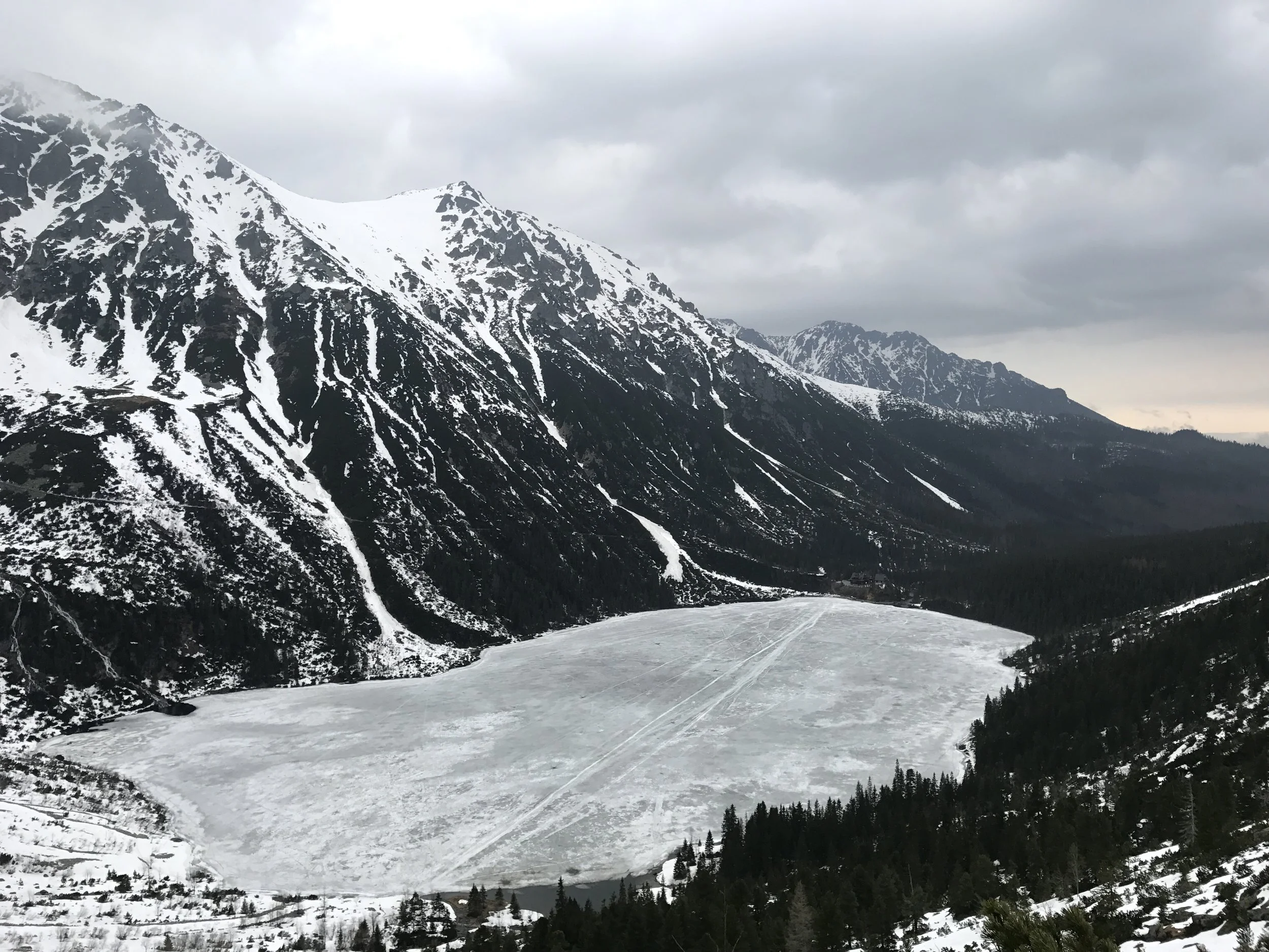 View of Morski Oko from Czarny Staw