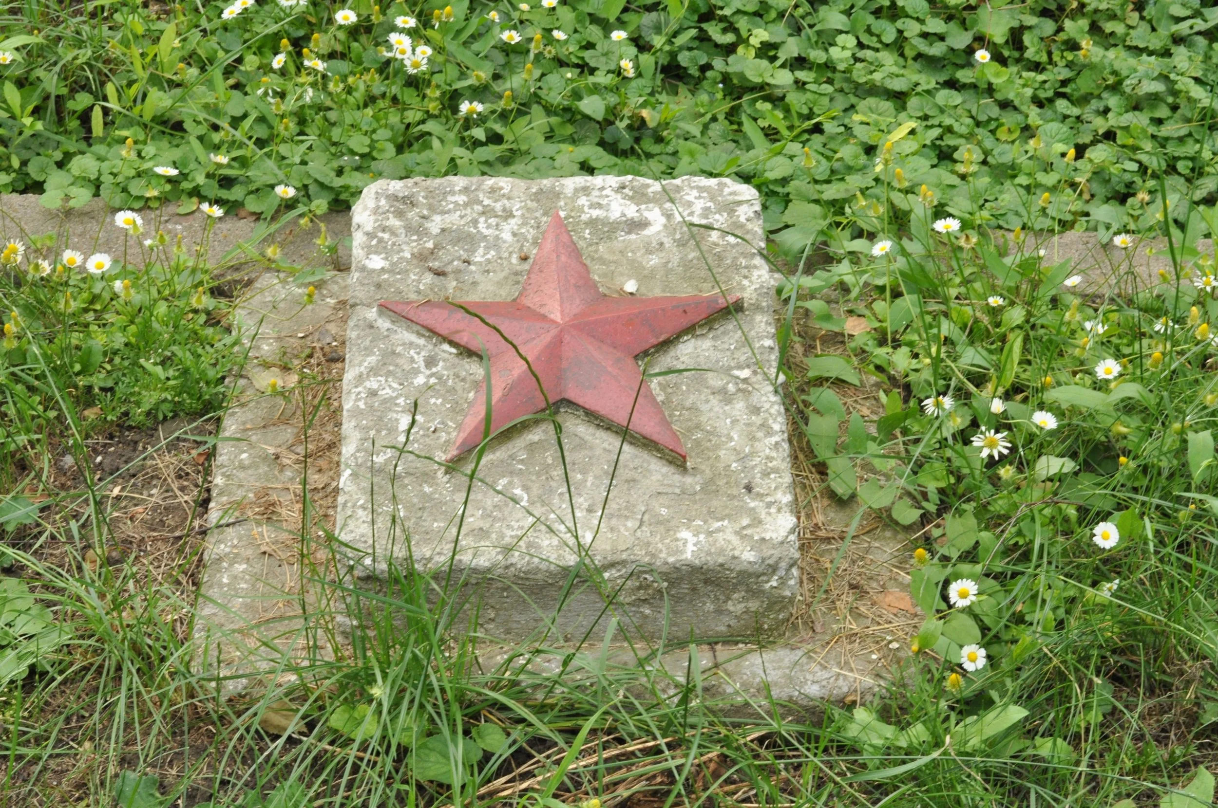 Grave marker for a Soviet soldier at the Rotunda in Zamosc, Poland