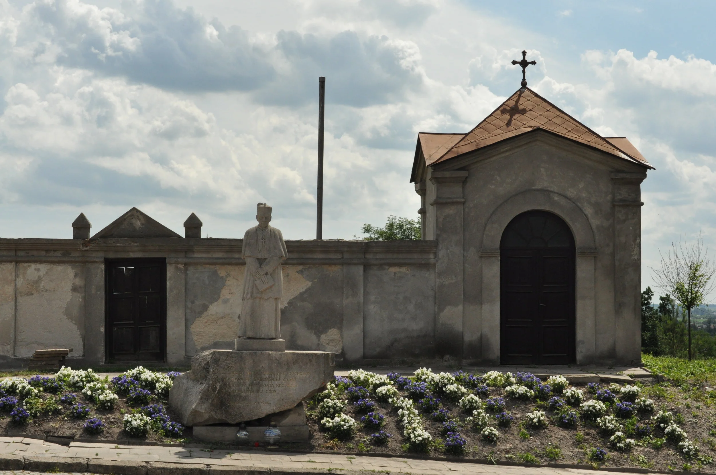 Statue outside of the Cathedral Complex in Chelm, Poland