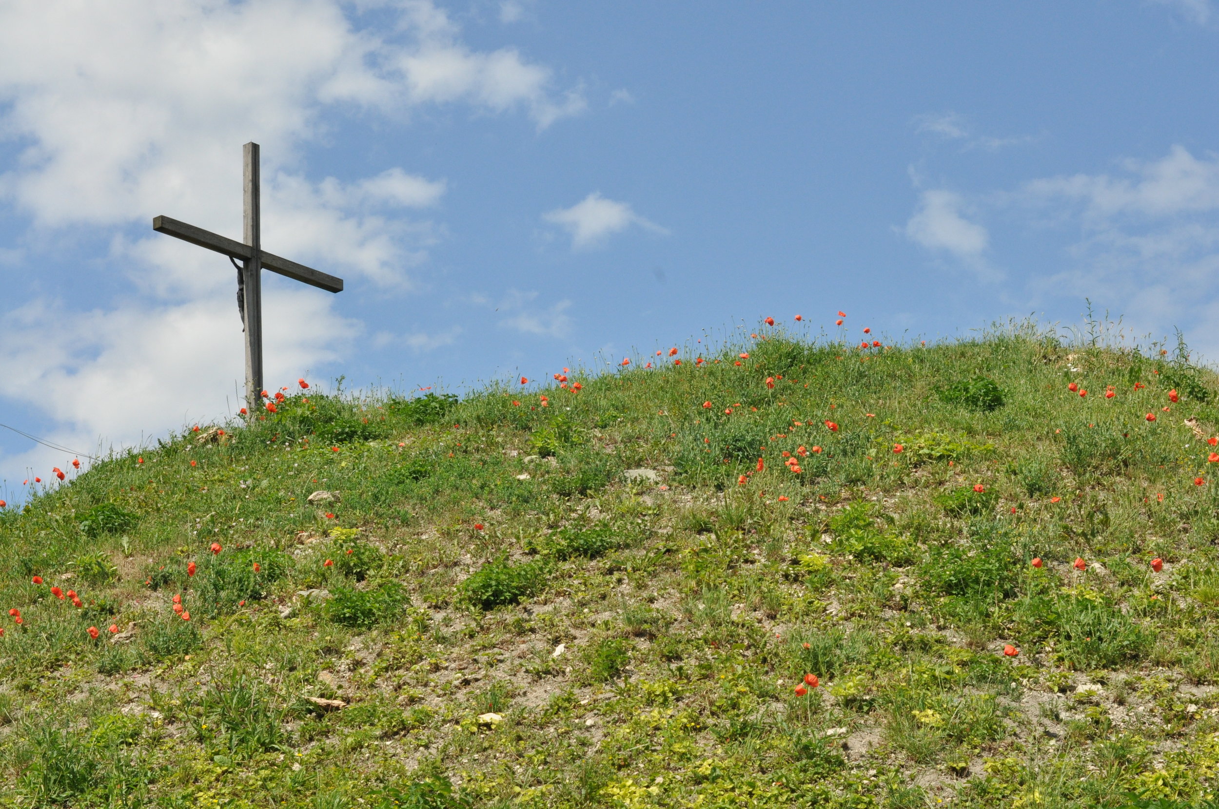 Cross on top of High Hill in Chelm, Poland
