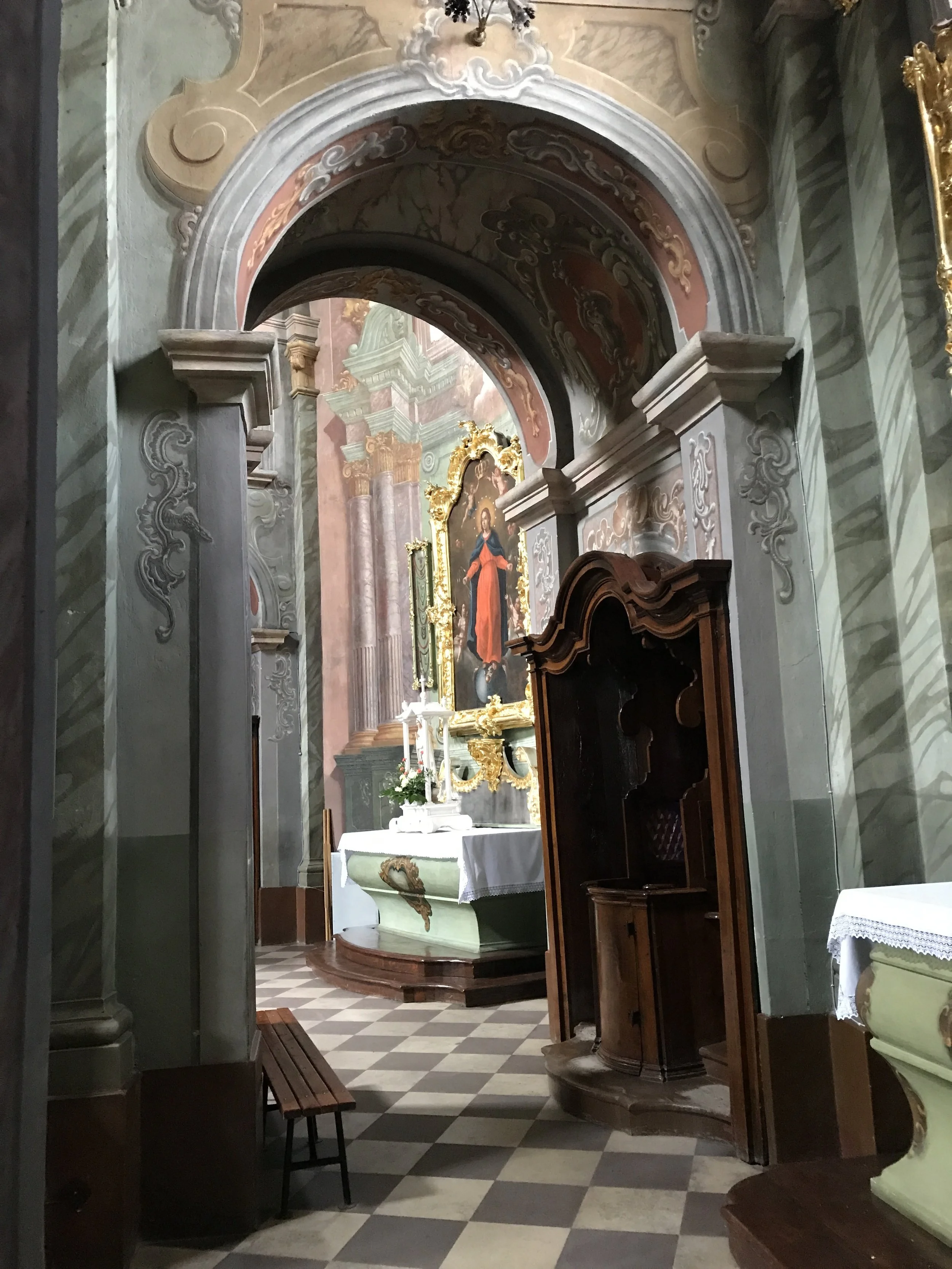 Altar in&nbsp;The Parish Church of the Apostles, the Messengers, in Chelm, Poland