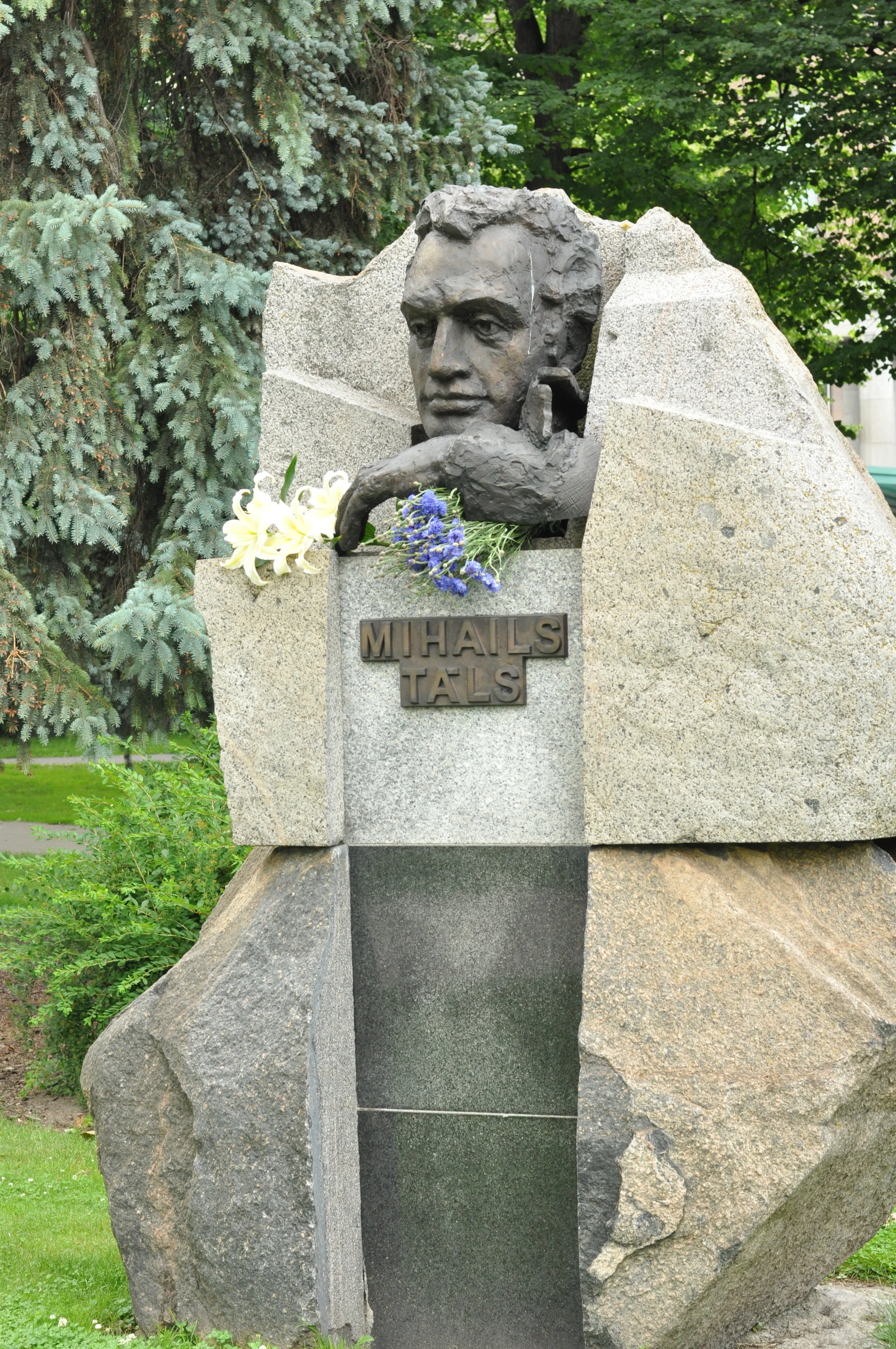 Mihails Tals Statue in Riga, Latvia 