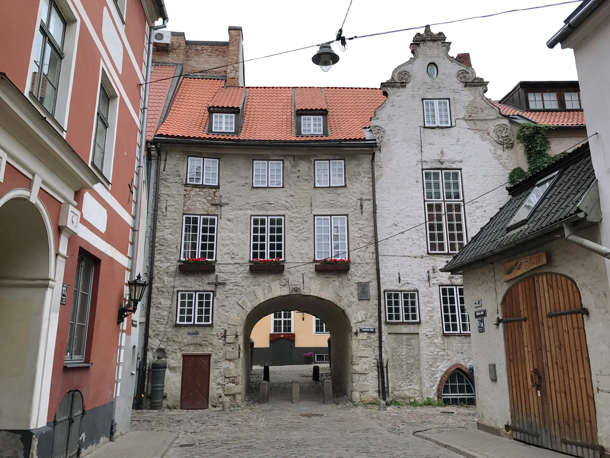 Archway in Old Town in Riga, Latvia 