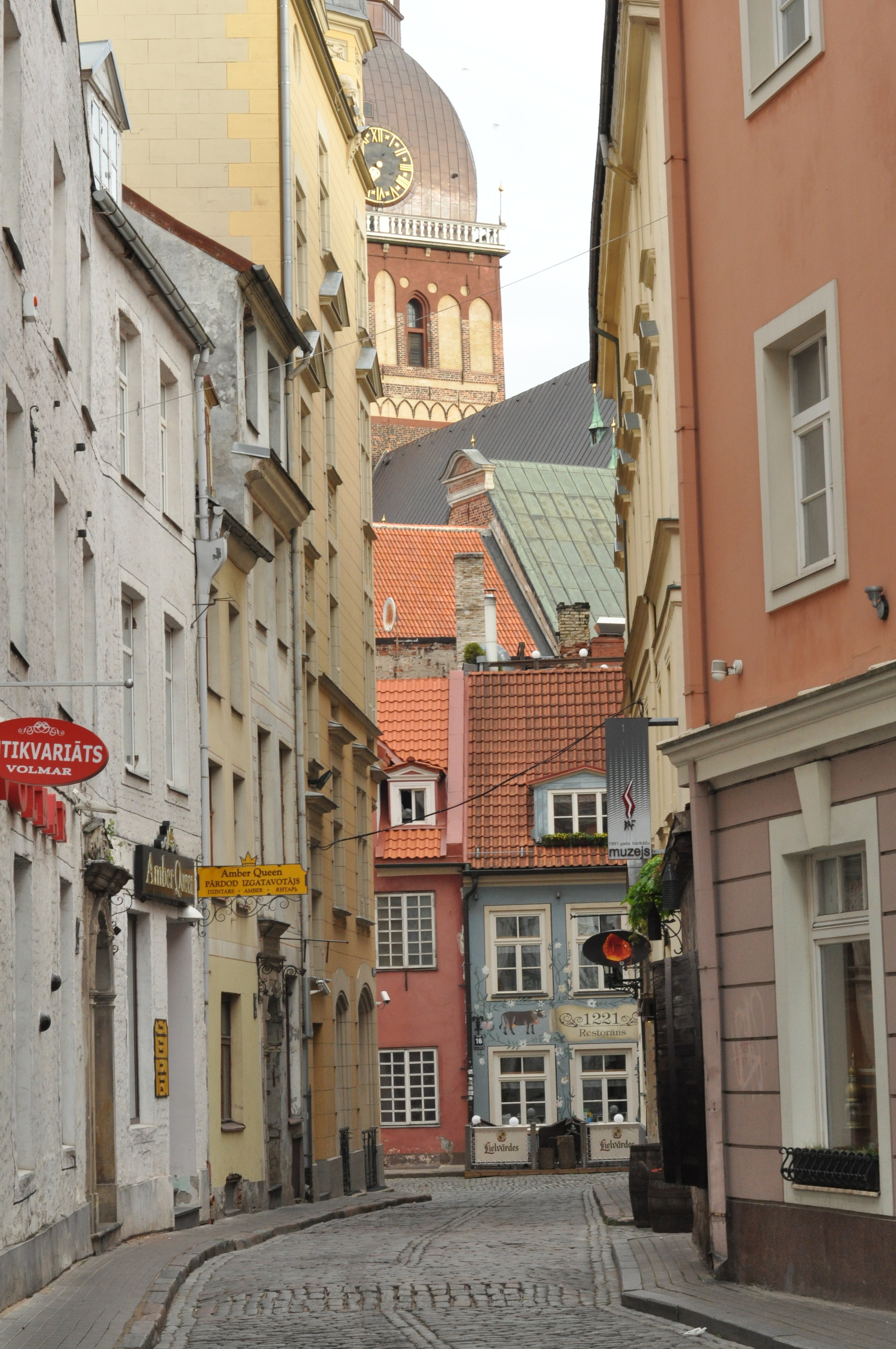 Street view in Riga, Latvia 