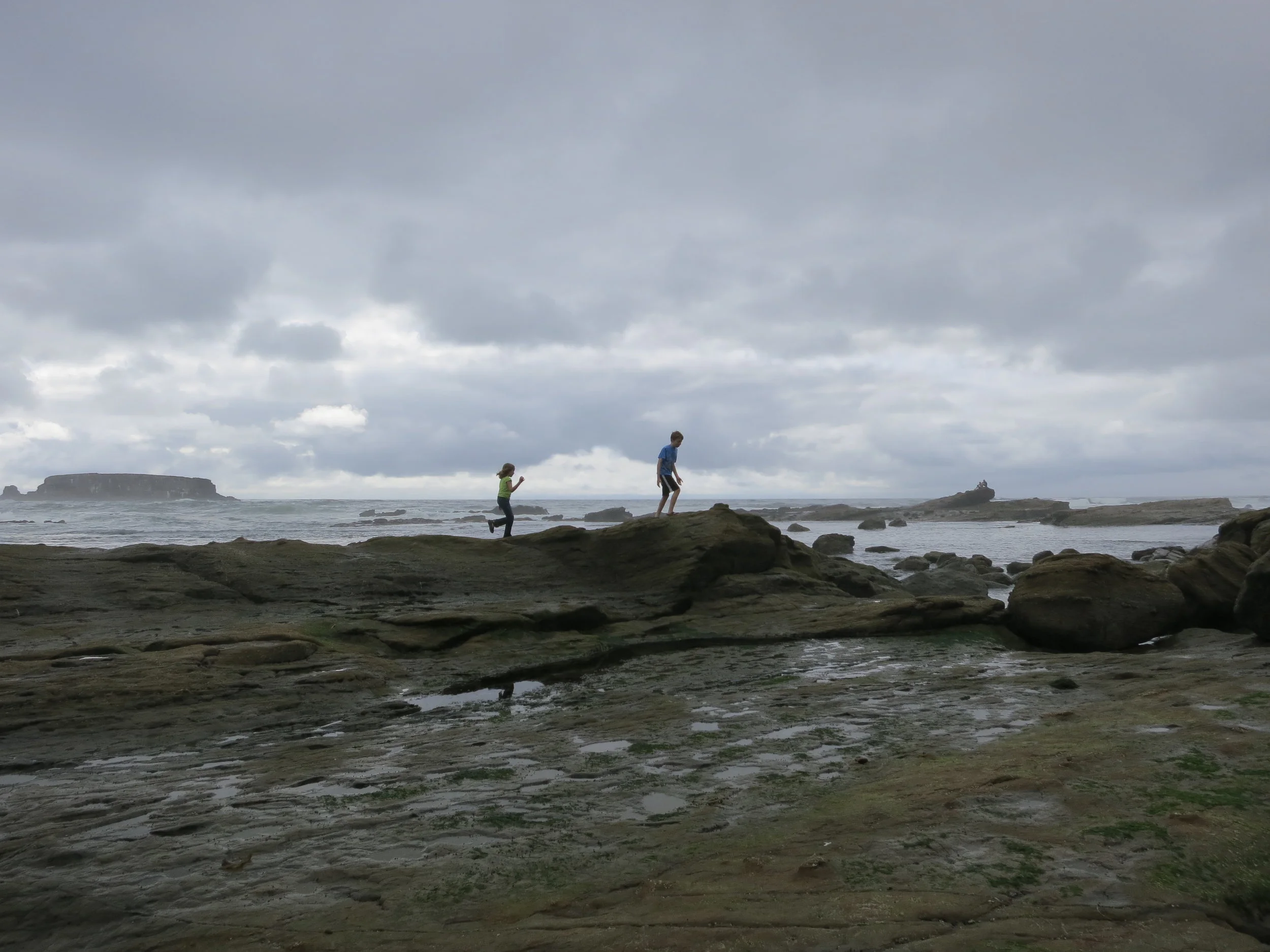Playing at the Oregon Coast