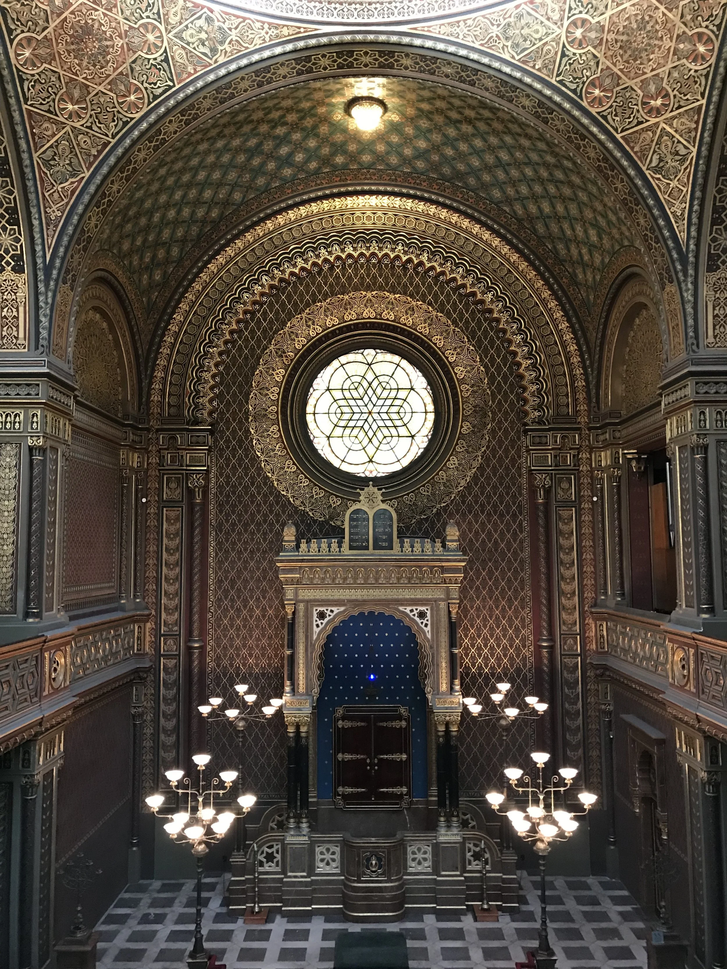 Interior of Synagogue in Prague, Czech Republic 