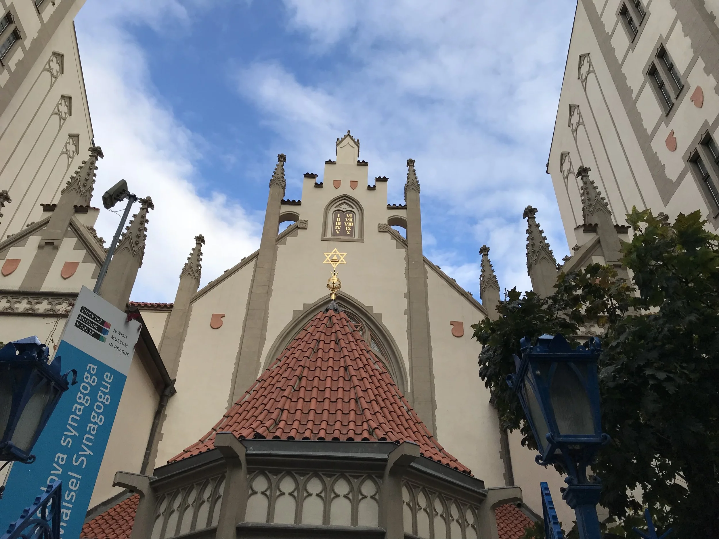 Exterior of Synagogue in Prague, Czech Republic 