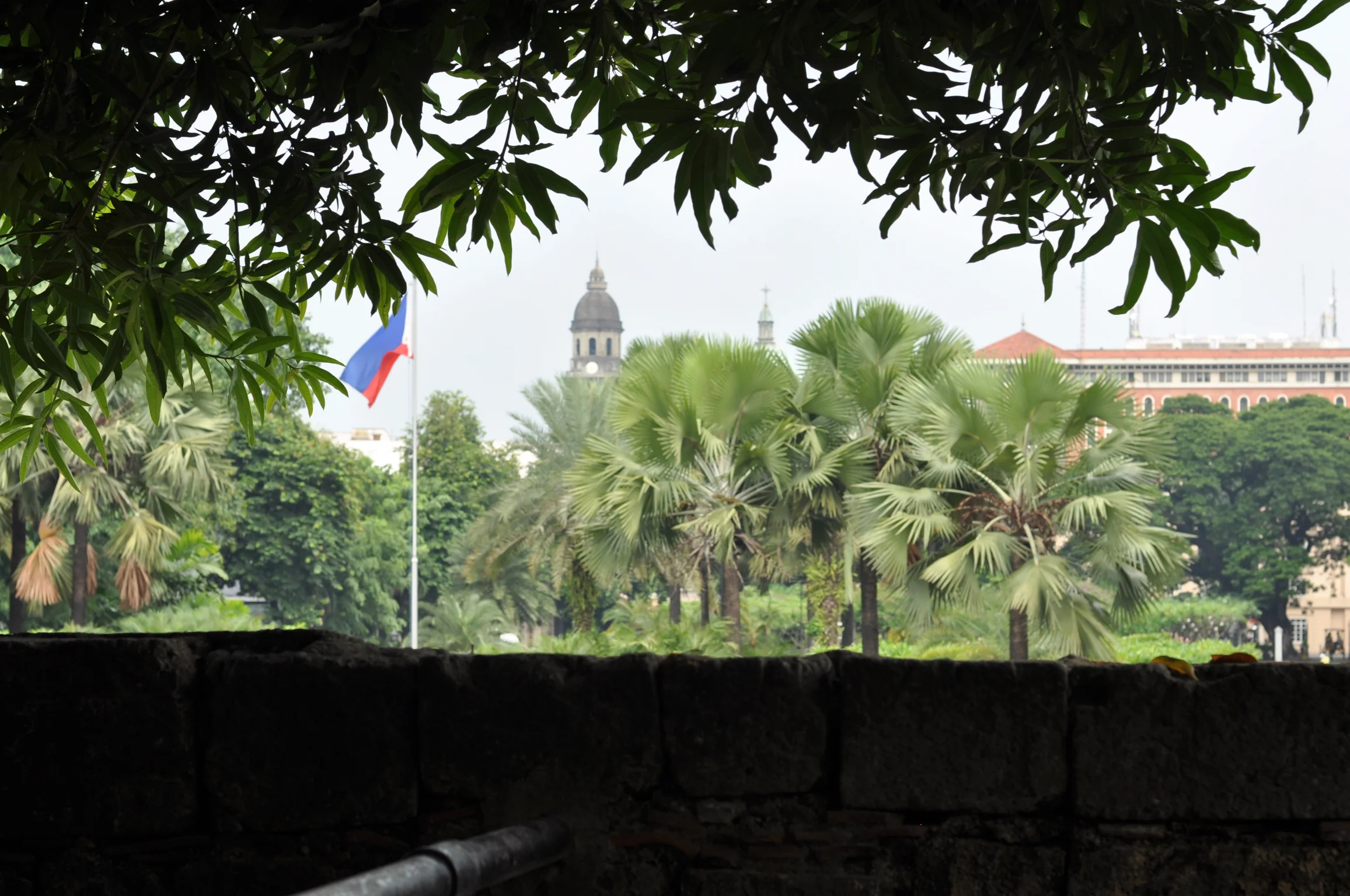 Philippine flag flown over Fort Santiago Intramuros, Manila, Philippines