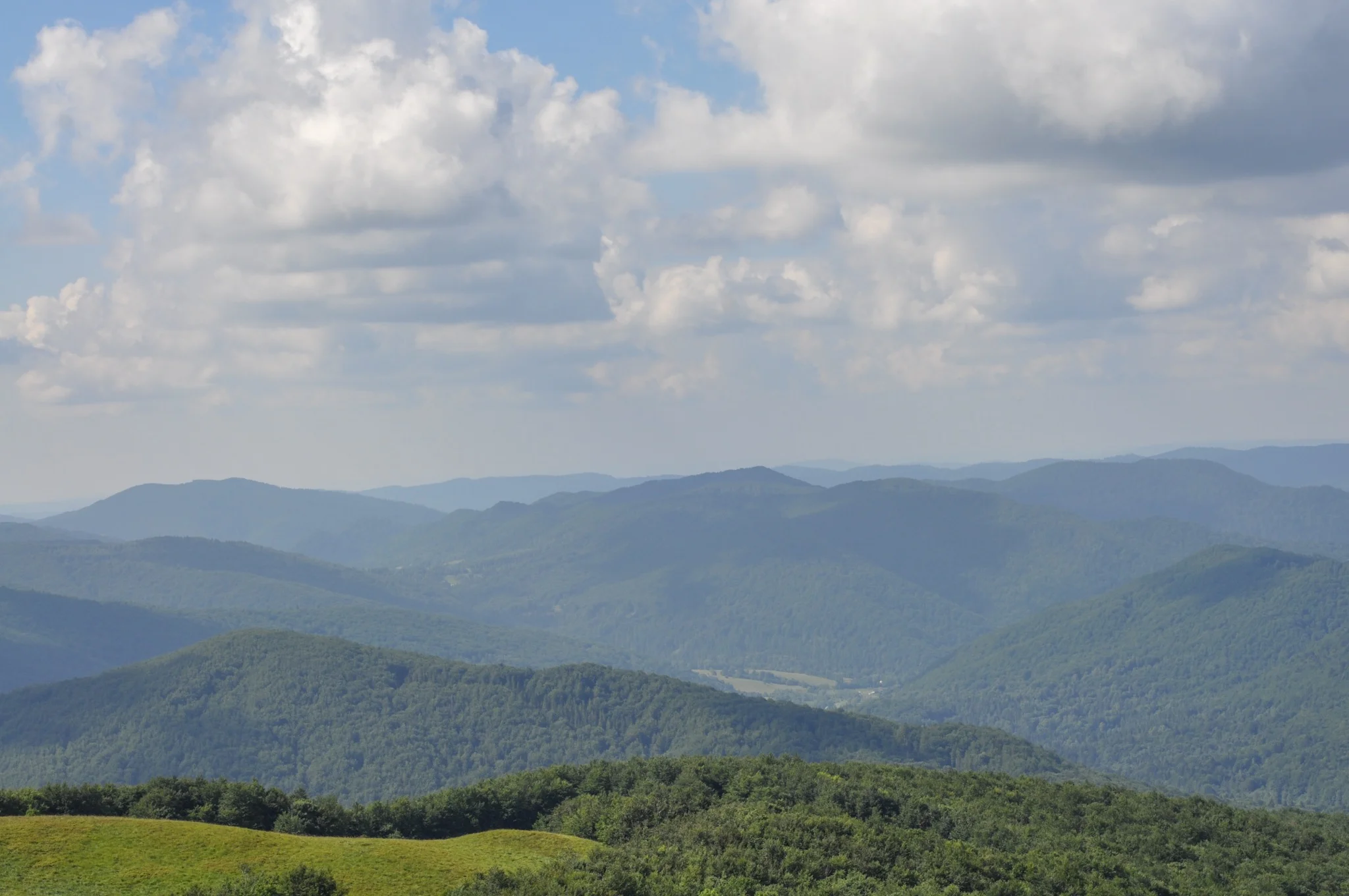 Bieszczady National Park mountains and valleys