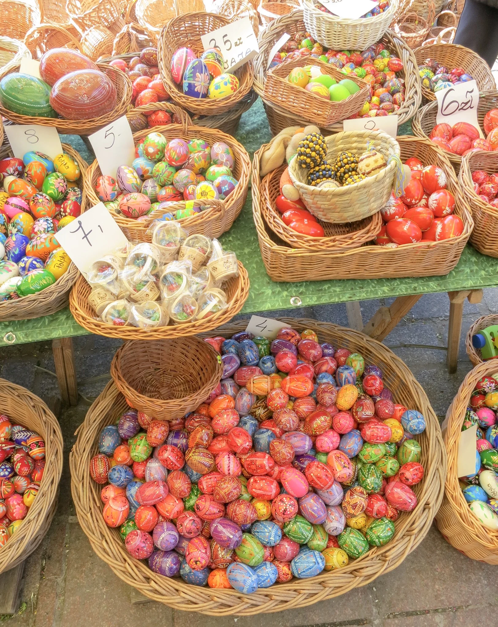 Pisanki (painted Easter eggs) at Krakow’s Easter Market