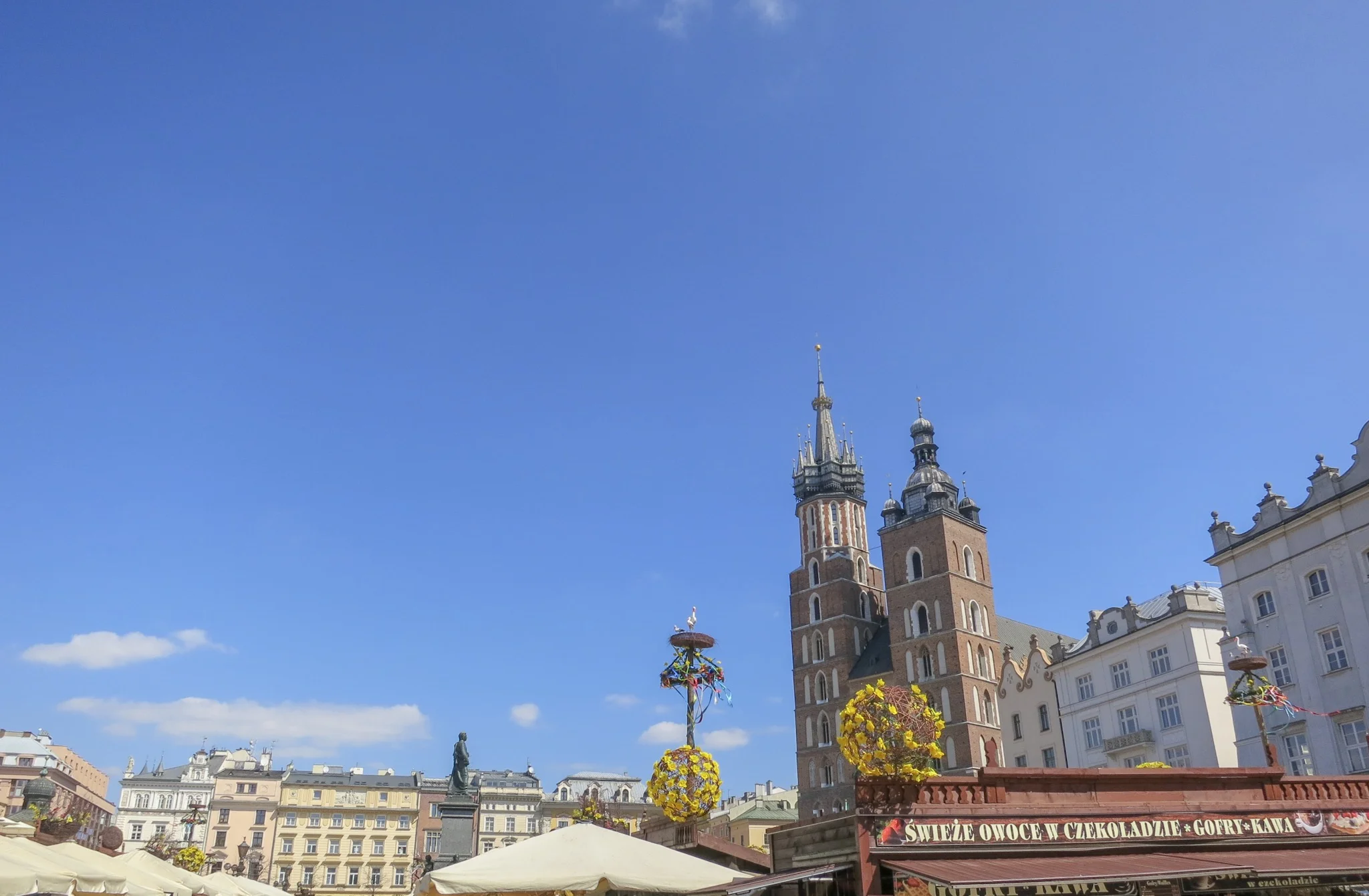 St. Mary’s Church at the end of the Krakow Easter Market