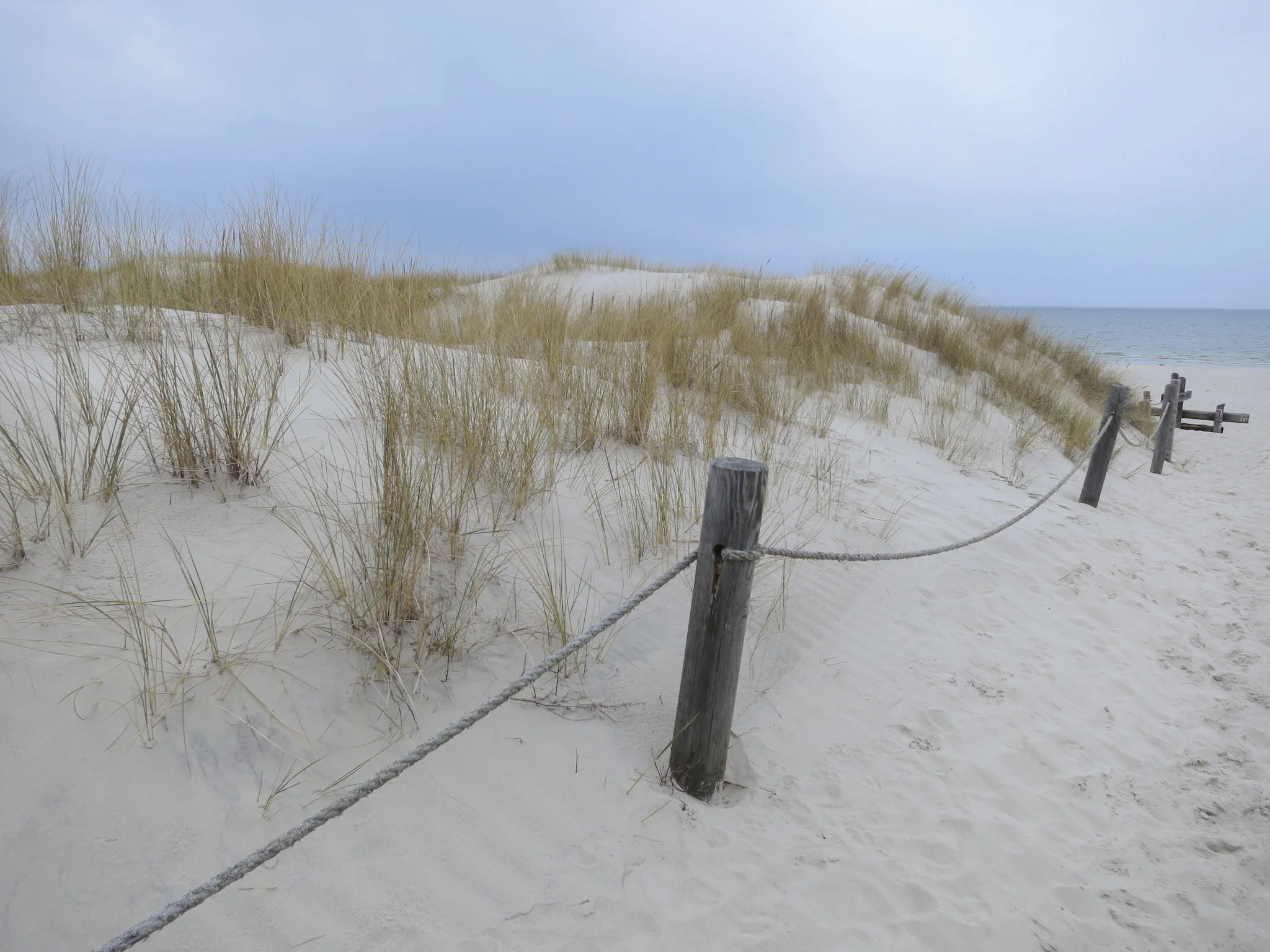 Path leading to the Baltic Sea on the Łackca Sand Dune In Słowiński National Park