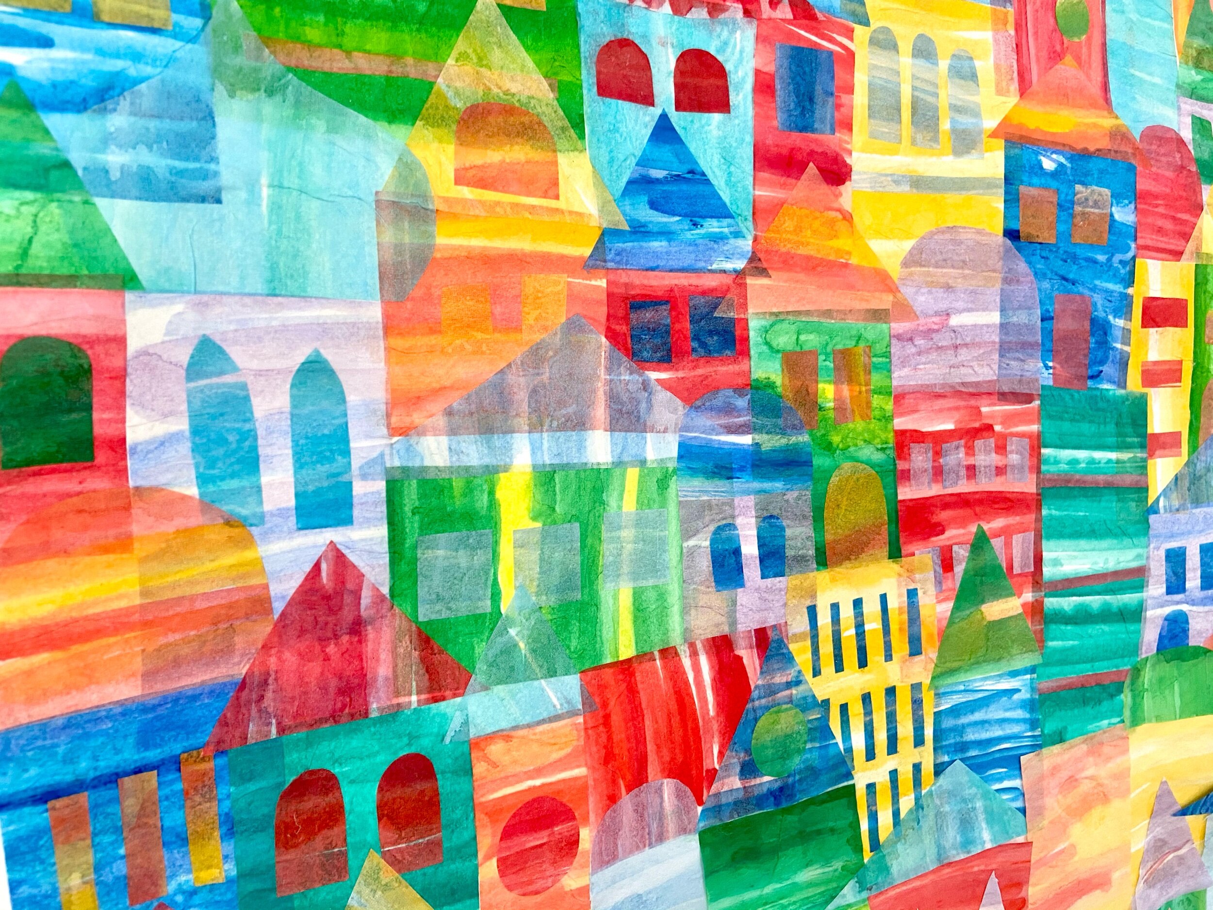 Bright collage of houses