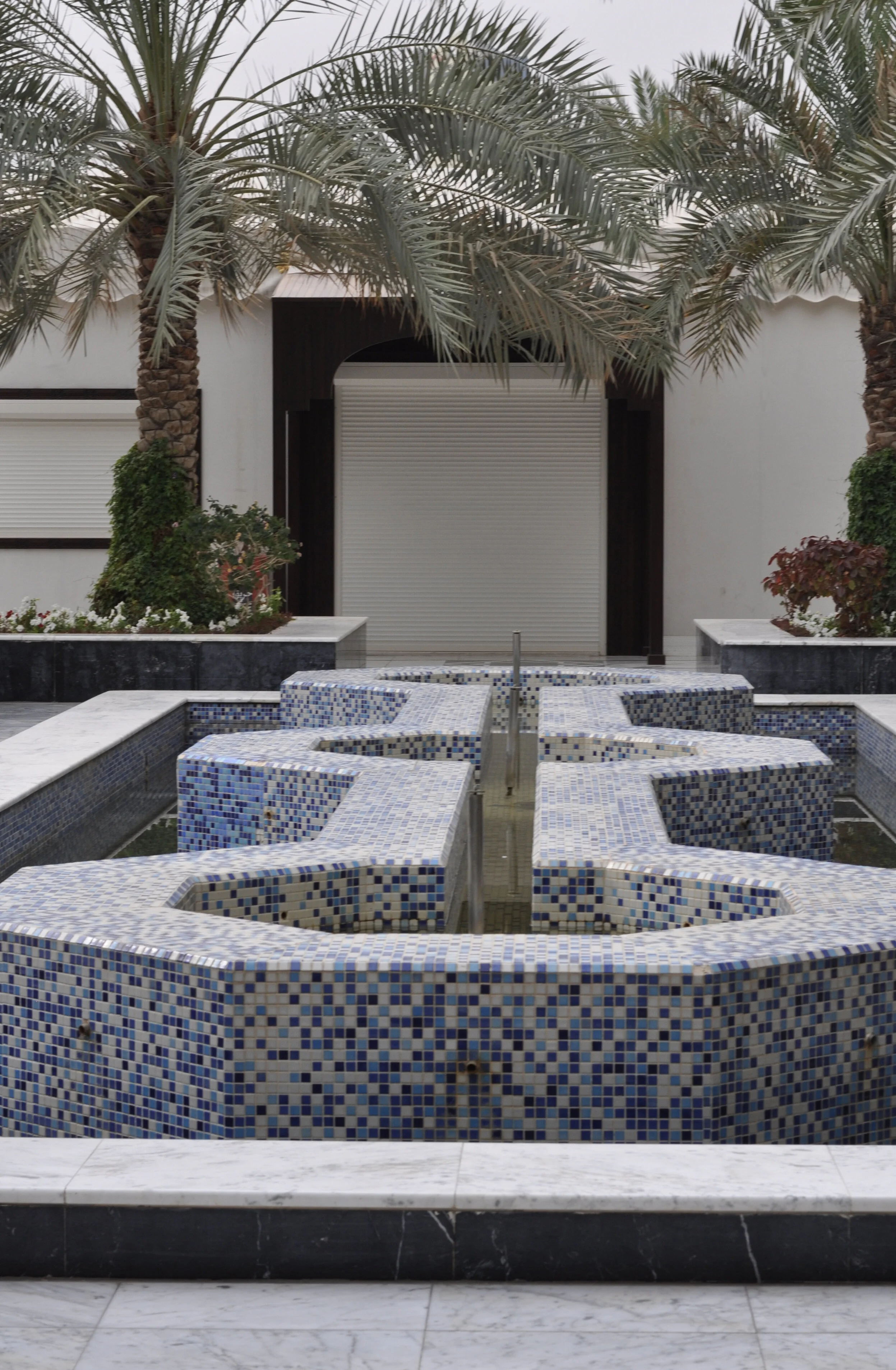 Tiled fountain at Grand Mosque in Kuwait City, Kuwait