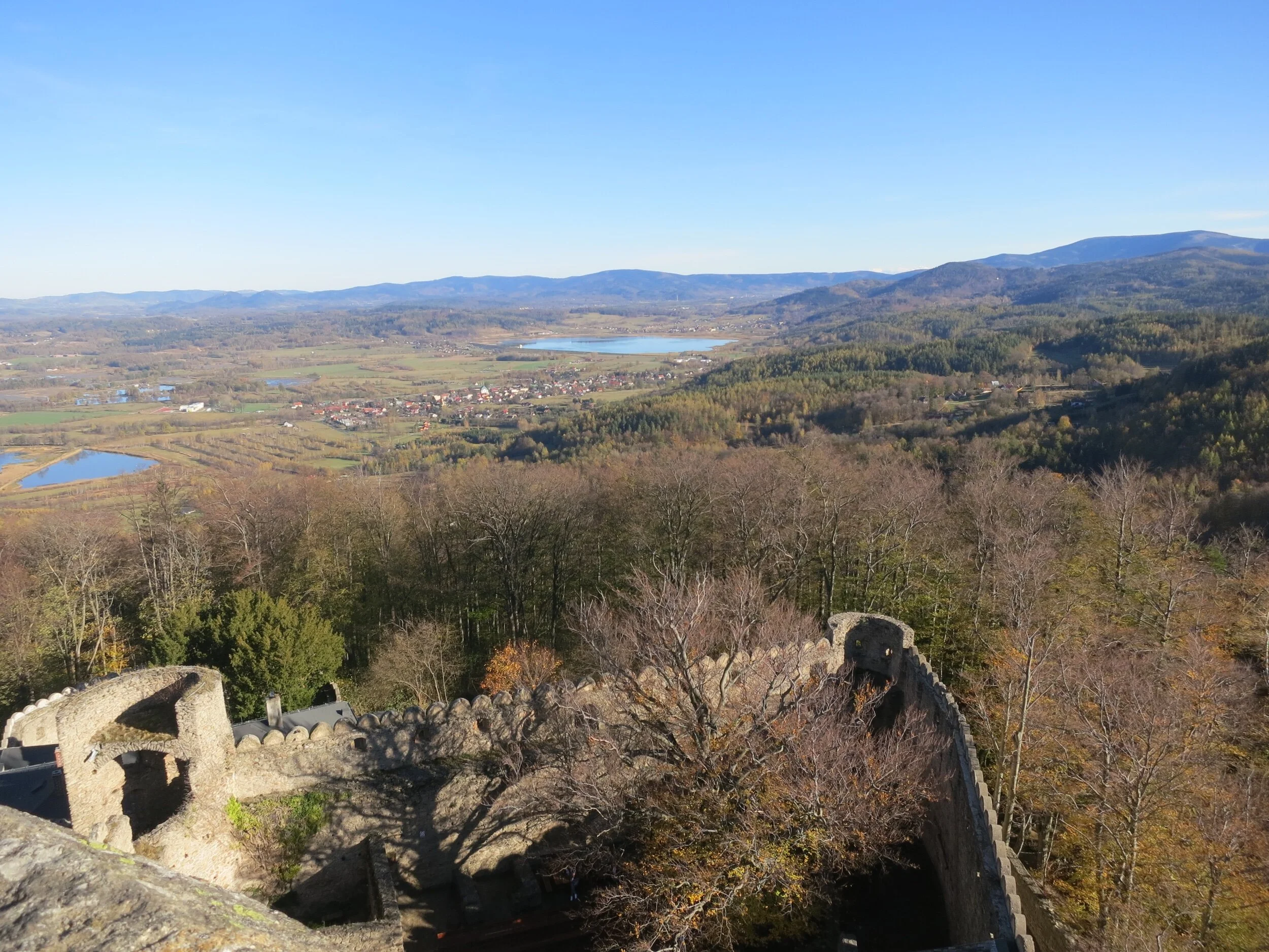 View of the Jelenia Góra Valley from the tower of Chojnik Castle