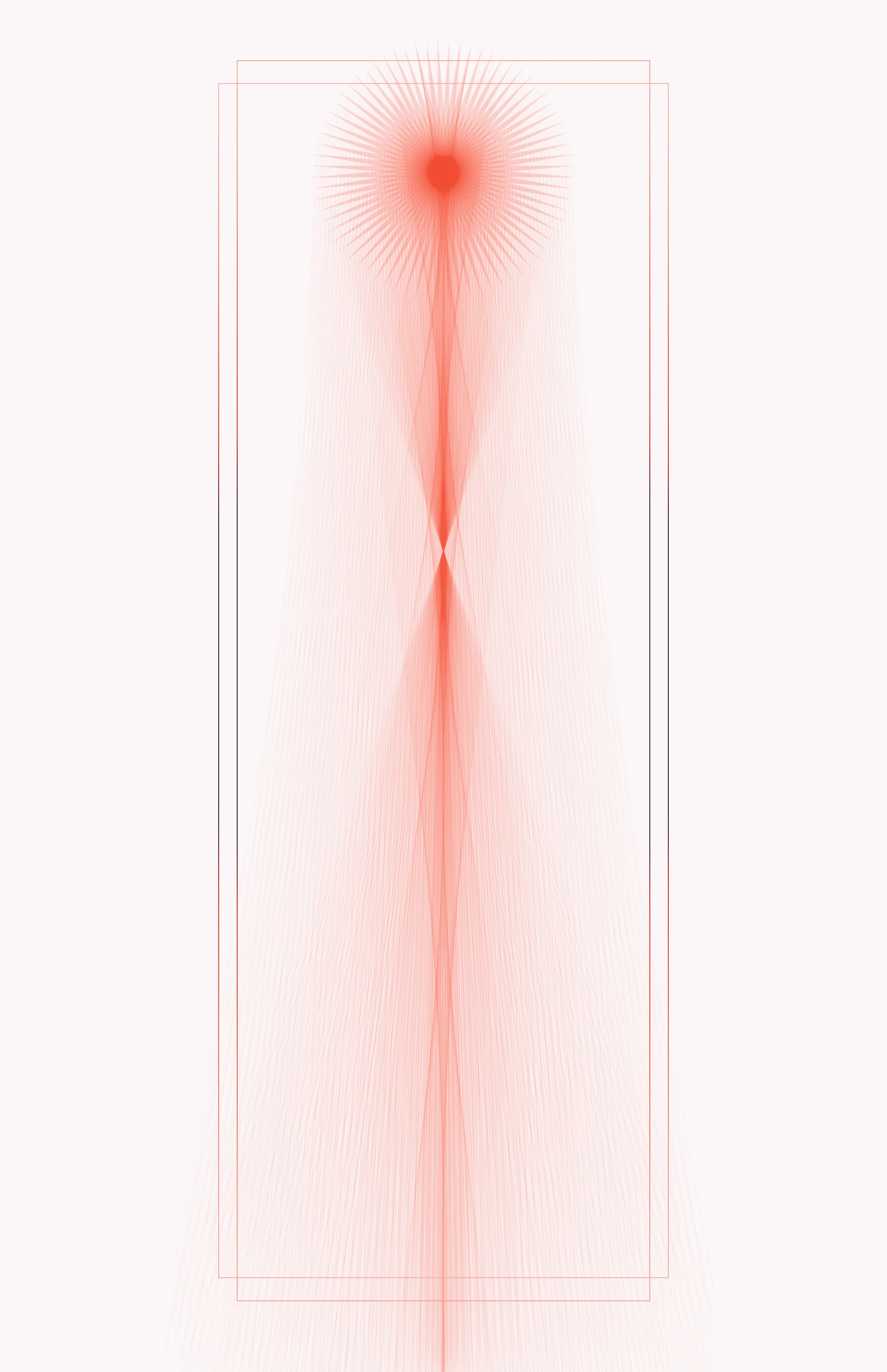 Diagram of an Arrythmia, part of a series of code based illustrations using my heartbeat as a data source, 2016