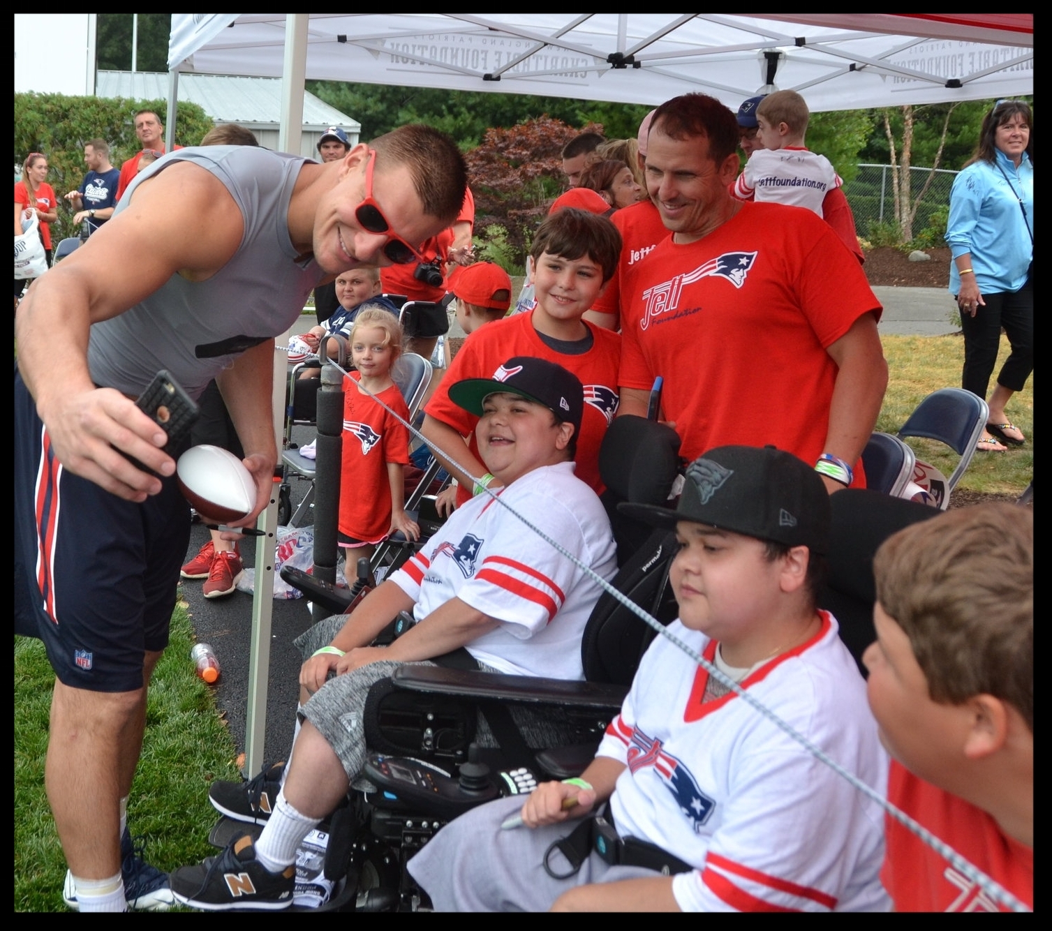 Coach Belichick hanging with the Duchenne community!