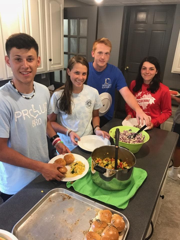 Dinner prepared by Deacon Jonathan.