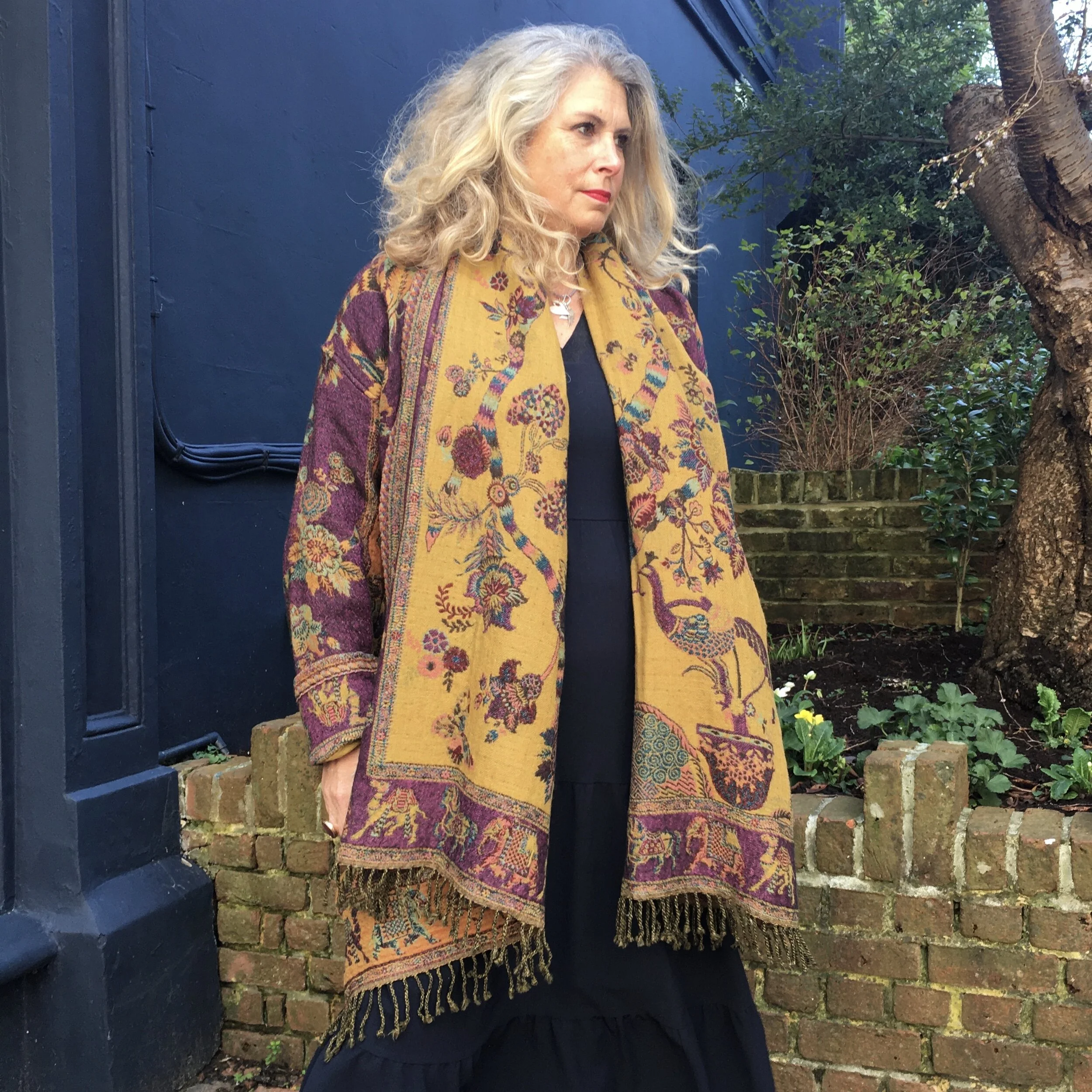 peacocks yellow coat