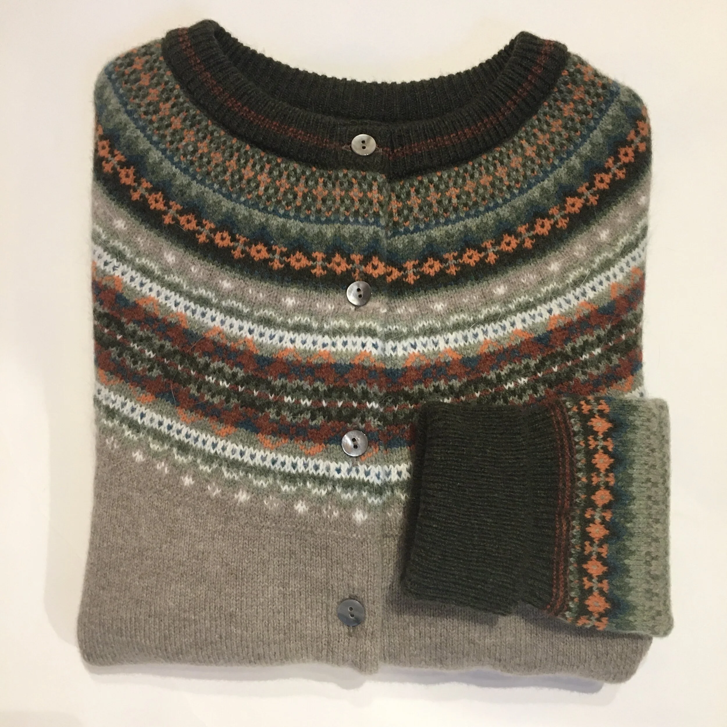 Alpine Birch Fairisle Long Cardigan