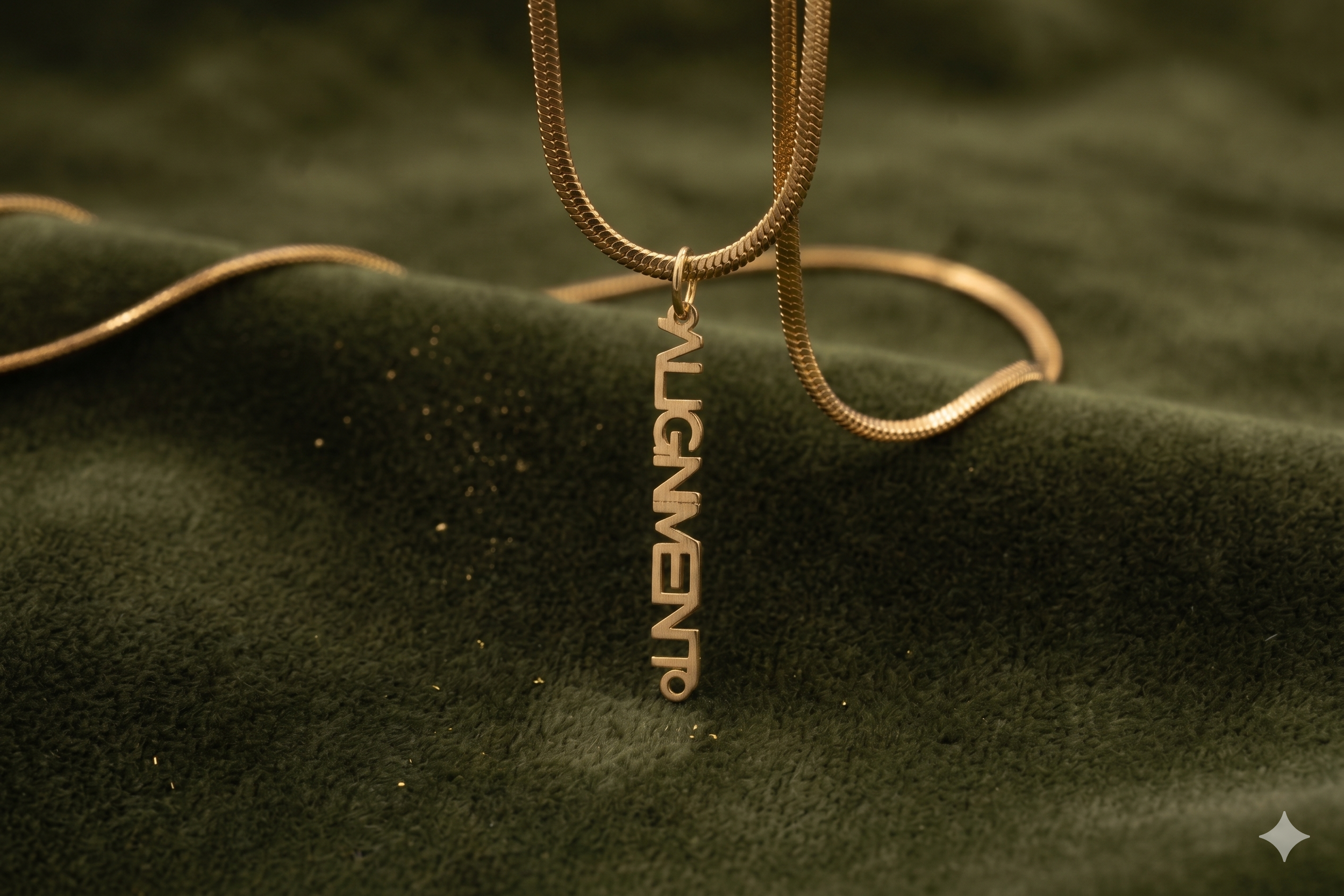 Alignment Vertical Mini Pendant Necklace