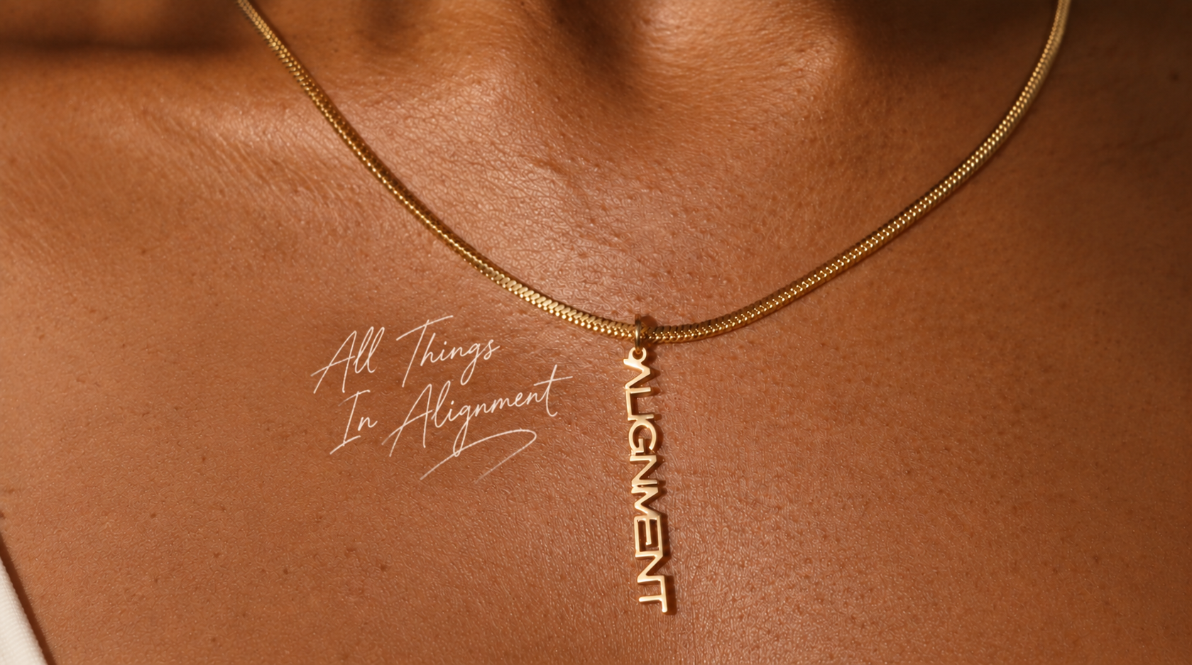 Alignment Vertical Mini Pendant Necklace