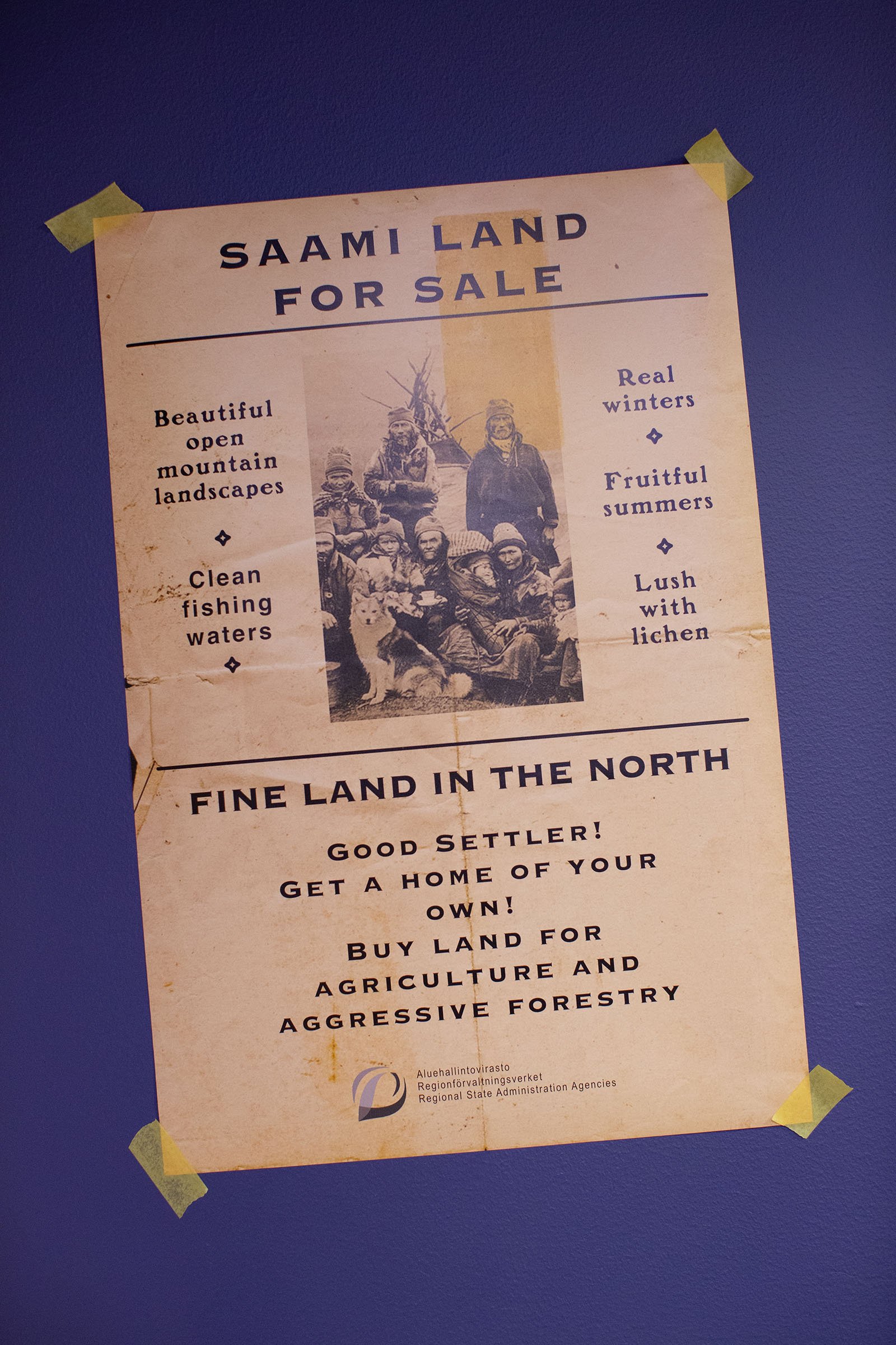  Sami Youth Activist Poster. Finmark province, Norway 