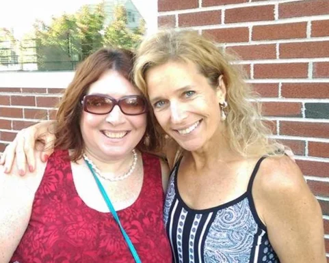 American Spark correspondent Carol Vassar with Suzanne Bona