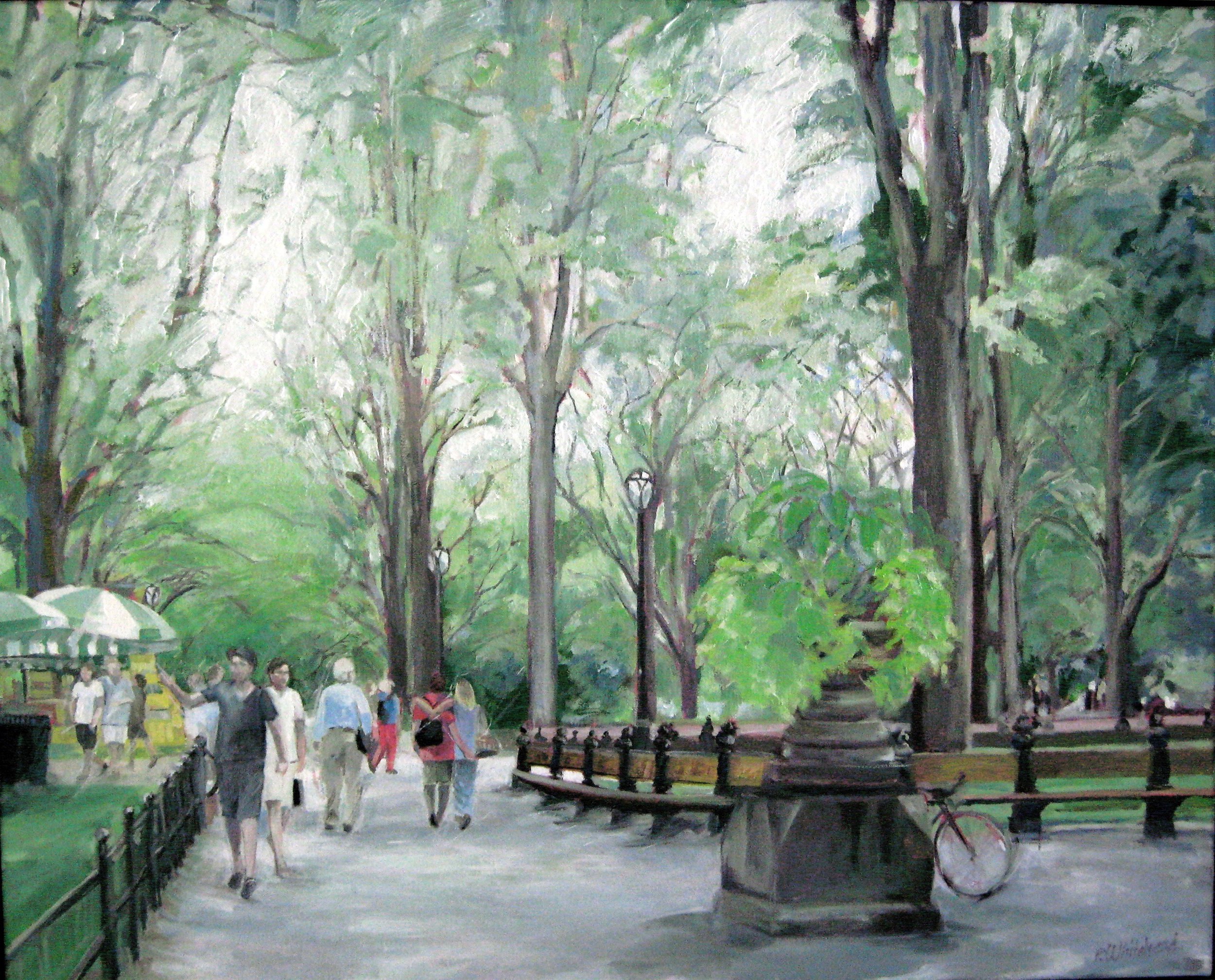 Summer Afternoon Central Park, 30 x 24", Oil, (sold)