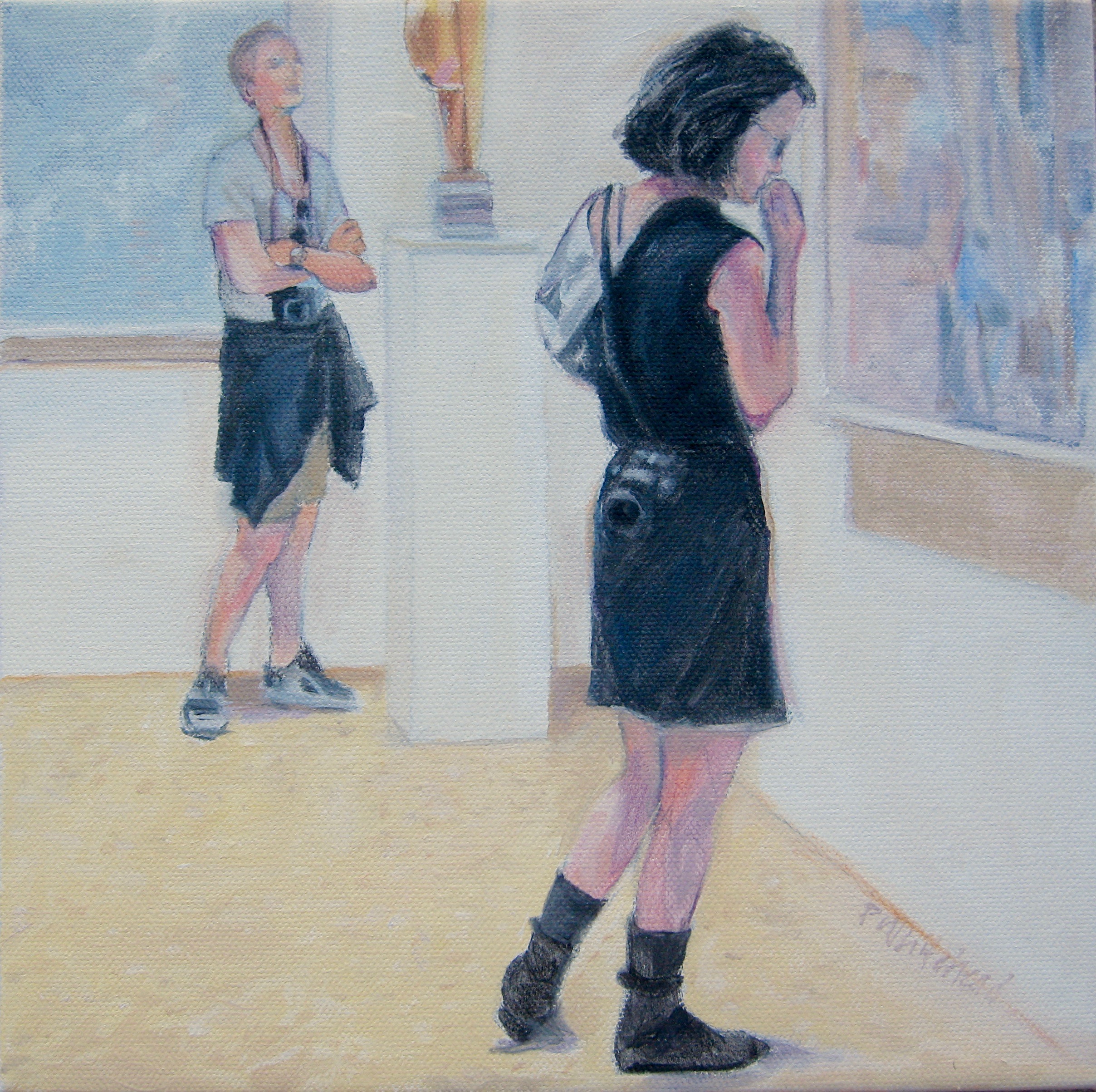Looking In, 10 x 10", oil, (sold)